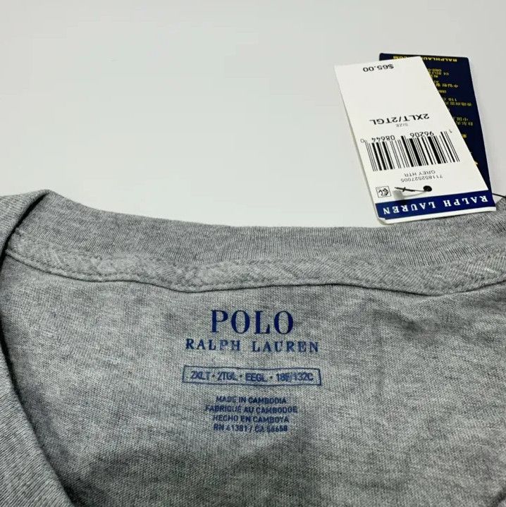 Polo Ralph Lauren Polo Ralph Lauren Gray Short-Sleeve T-Shirt Size US XXL / EU 58 / 5 - 6 Thumbnail
