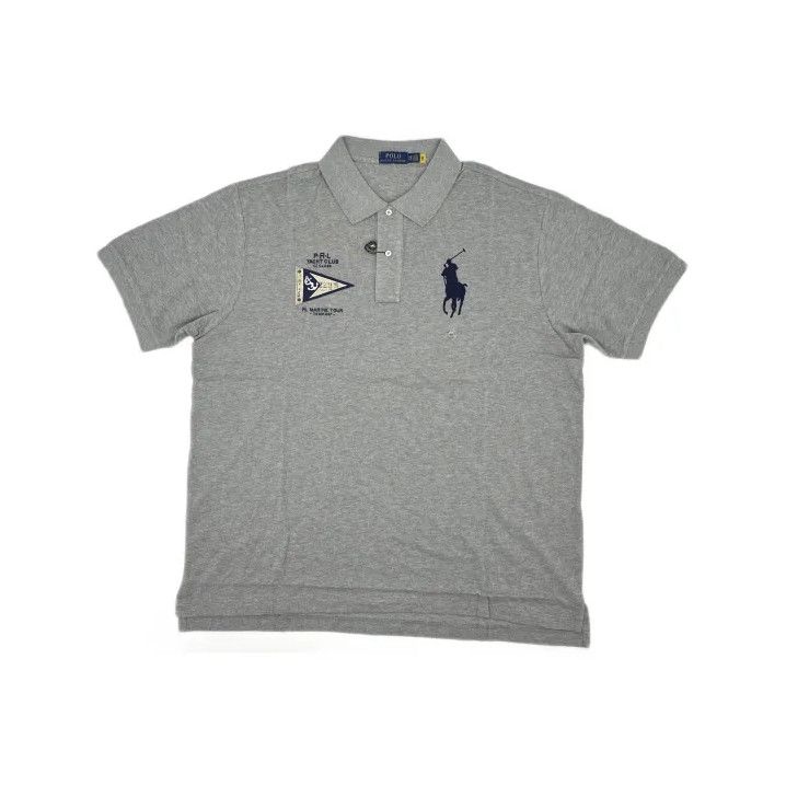 Polo Ralph Lauren Polo Ralph Lauren Gray Short Sleeve Embroidered Polo Size US XL / EU 56 / 4 - 2 Thumbnail