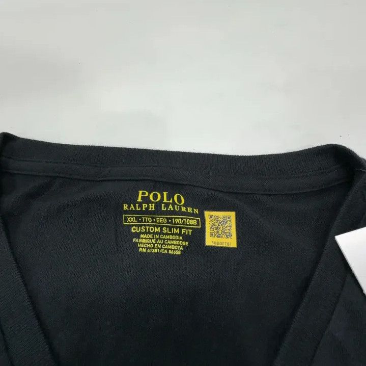 Polo Ralph Lauren Polo Ralph Lauren Solid Logo V-Neck T-Shirt Size US XXL / EU 58 / 5 - 4 Thumbnail