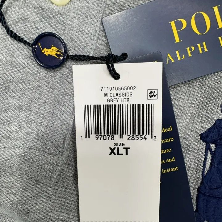 Polo Ralph Lauren Polo Ralph Lauren Grey Short Sleeve Polo with Embroidery Size US XL / EU 56 / 4 - 5 Thumbnail