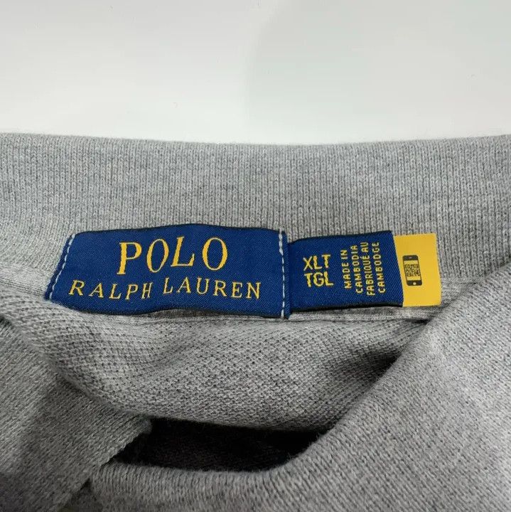 Polo Ralph Lauren Polo Ralph Lauren Grey Short Sleeve Polo with Embroidery Size US XL / EU 56 / 4 - 4 Thumbnail
