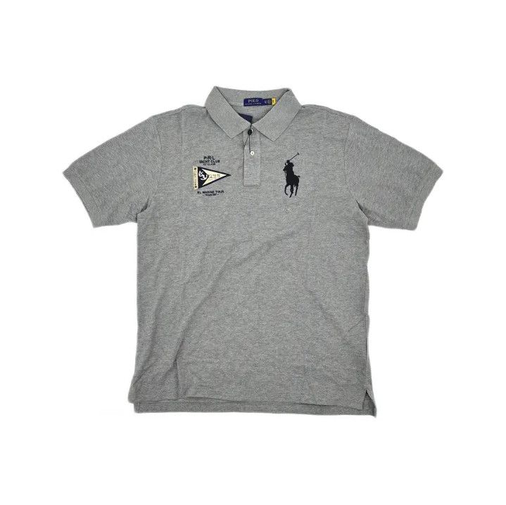 Polo Ralph Lauren Polo Ralph Lauren Grey Short Sleeve Polo with Embroidery Size US XL / EU 56 / 4 - 2 Thumbnail