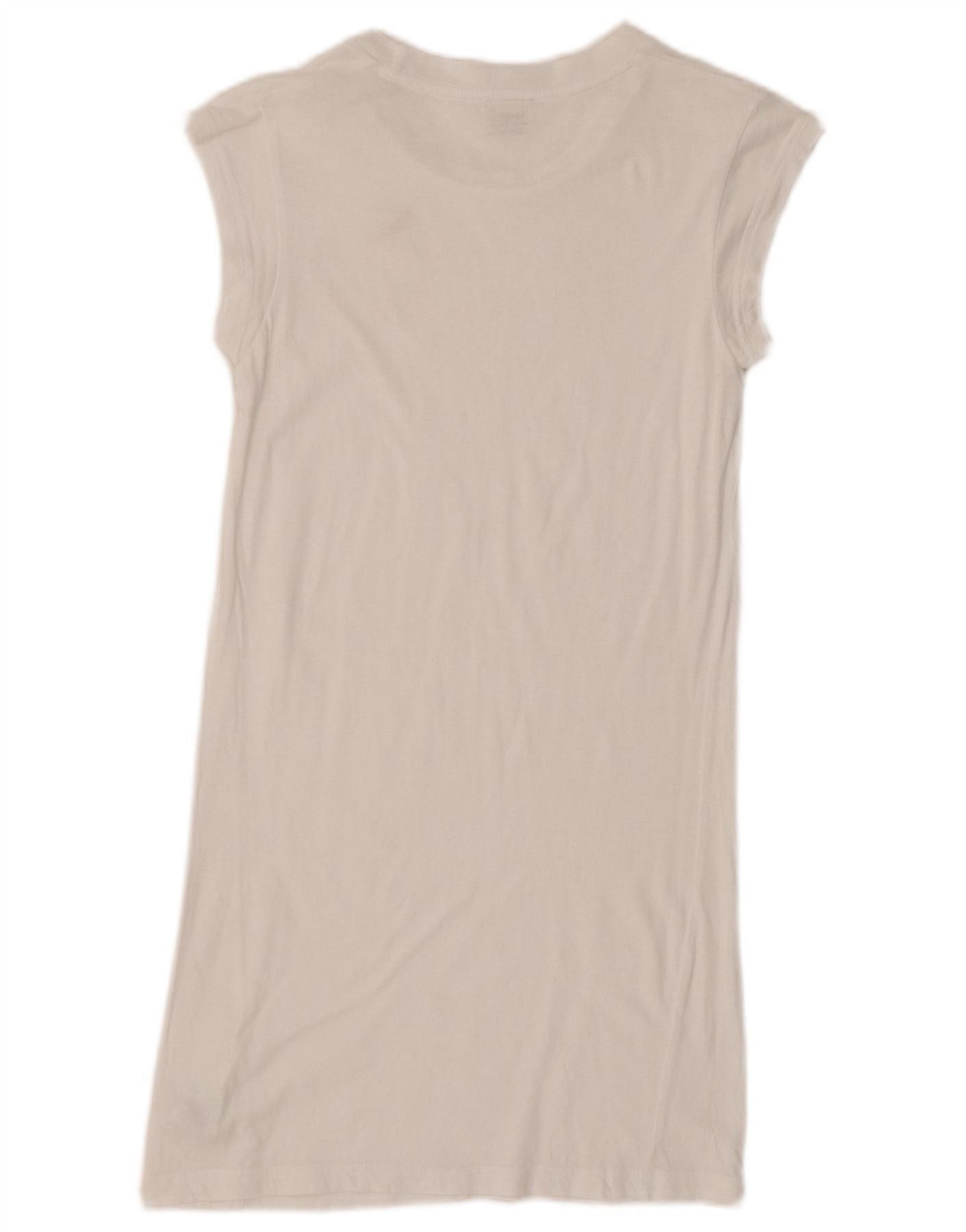 Diesel Womens T-Shirt Dress UK 6 XS White Cotton Size 3XL / US 20-22 - 2 Thumbnail