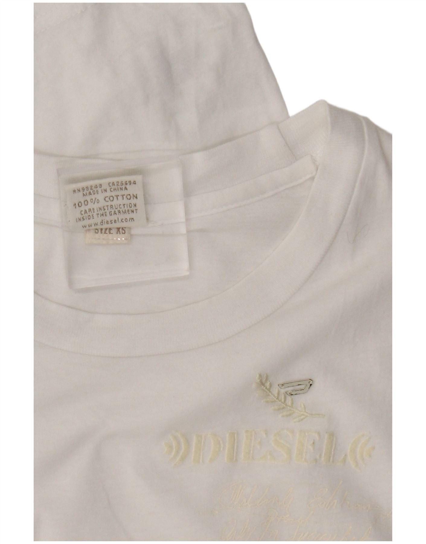 Diesel Womens T-Shirt Dress UK 6 XS White Cotton Size 3XL / US 20-22 - 3 Thumbnail