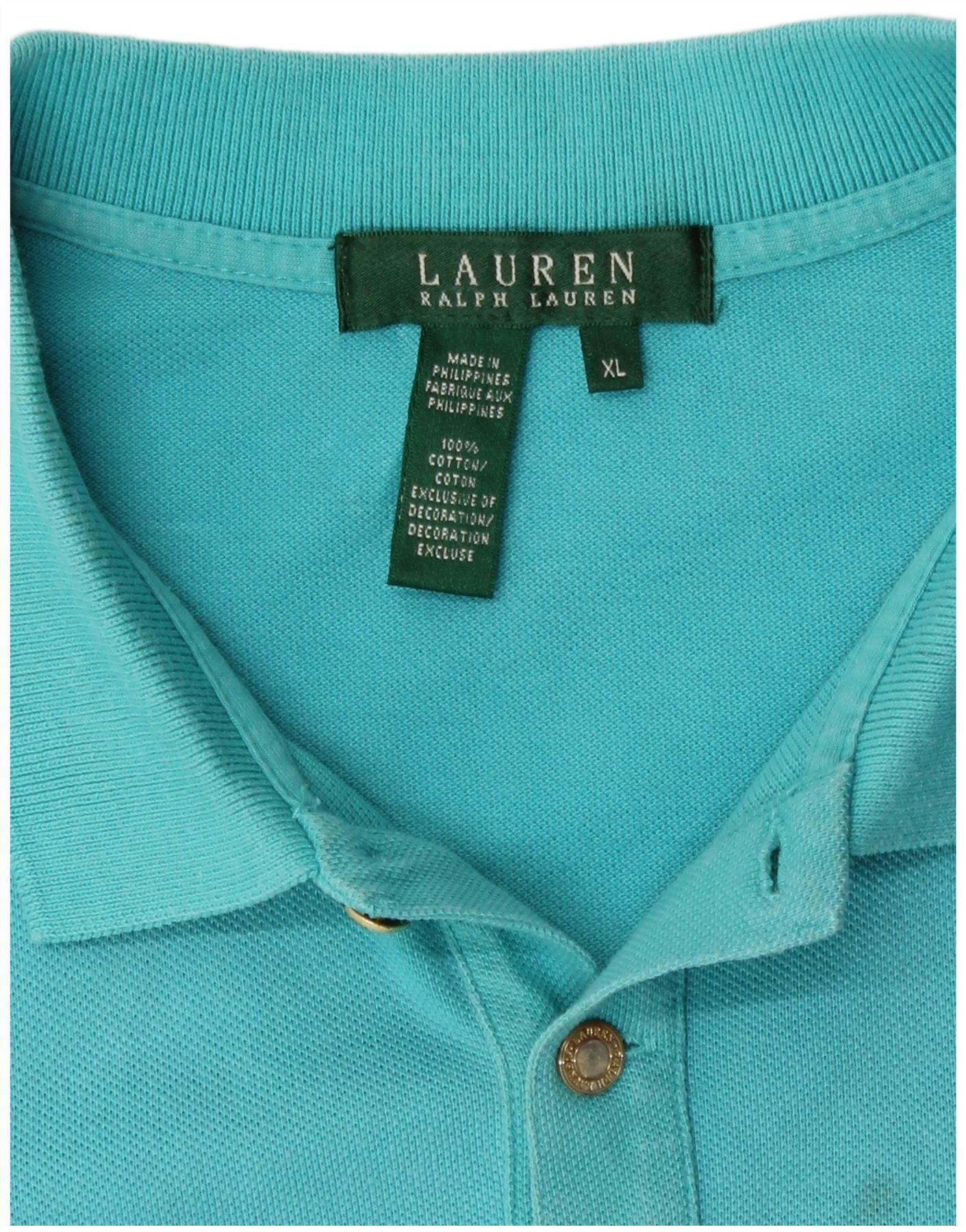 Ralph Lauren Mens Graphic Polo Shirt XL Turquoise Cotton Size US XXL / EU 58 / 5 - 4 Thumbnail