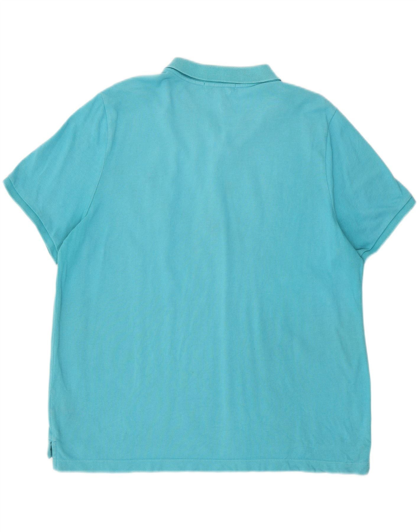 Ralph Lauren Mens Graphic Polo Shirt XL Turquoise Cotton Size US XXL / EU 58 / 5 - 2 Thumbnail