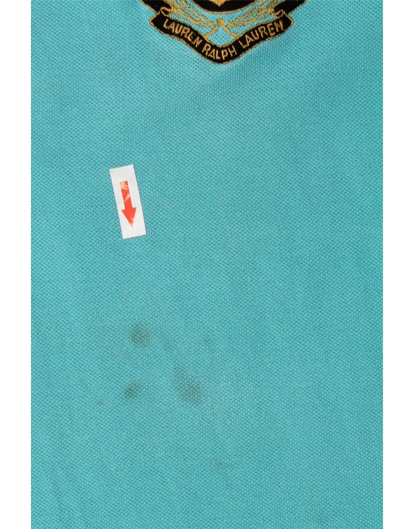 Ralph Lauren Mens Graphic Polo Shirt XL Turquoise Cotton Size US XXL / EU 58 / 5 - 3 Thumbnail