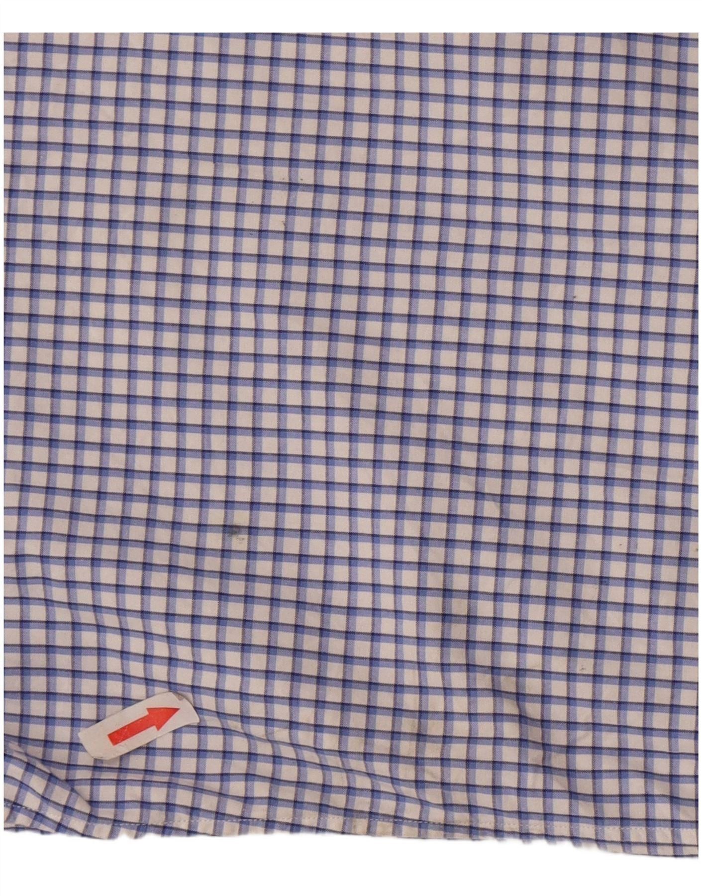 Polo Ralph Lauren Mens Custom Fit Shirt 17 1/2 43 XL Blue Check Cotton Size US XL / EU 56 / 4 - 4 Thumbnail