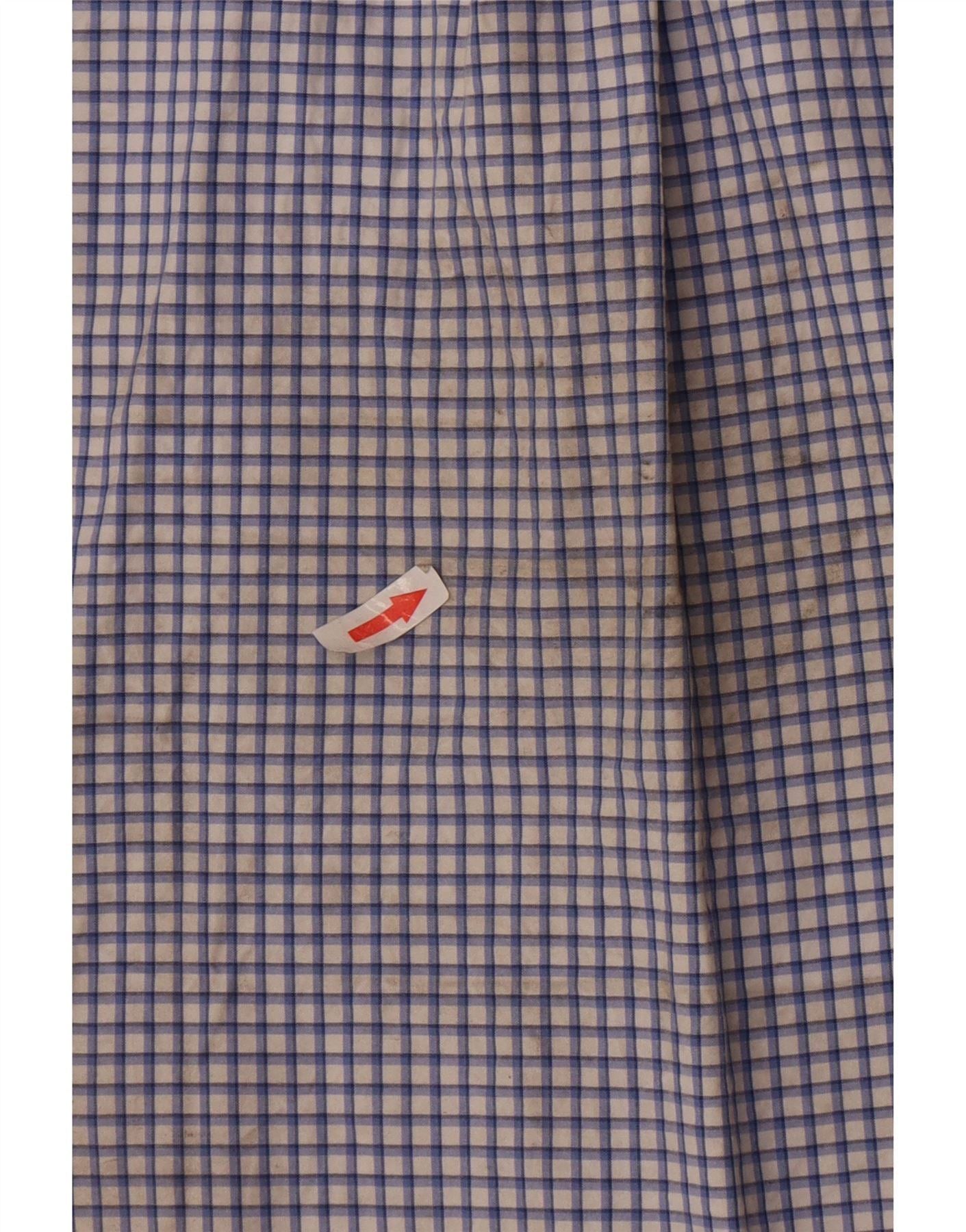 Polo Ralph Lauren Mens Custom Fit Shirt 17 1/2 43 XL Blue Check Cotton Size US XL / EU 56 / 4 - 3 Thumbnail