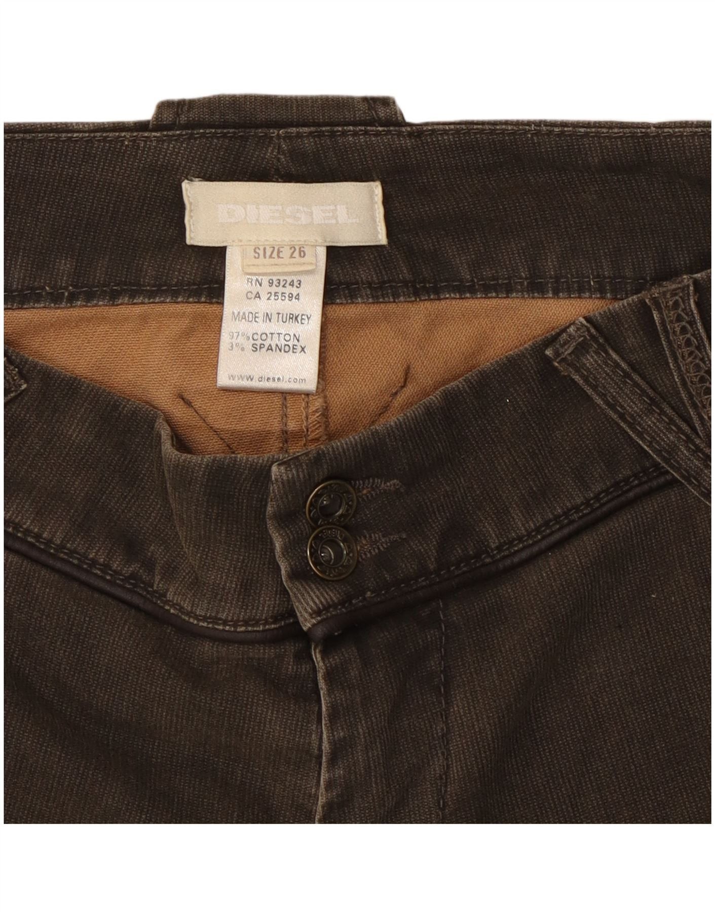 Diesel Womens Slim Chino Trousers W26 L29 Black Cotton Size 42" / US 20 - 3 Thumbnail