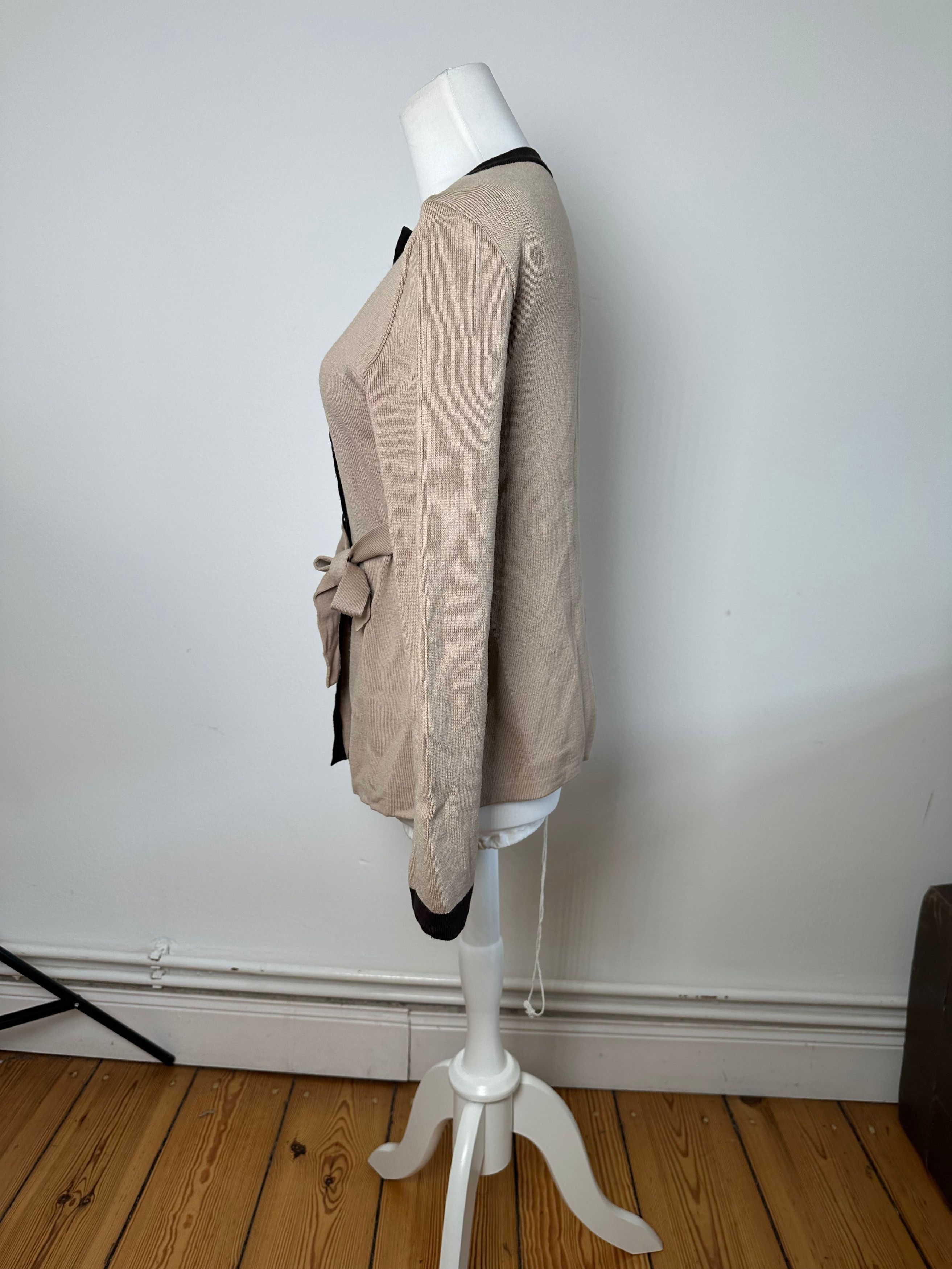 Balenciaga Vintage Wool Dress / Short Coat Black Brown-Beige M Size S / US 4 / IT 40 - 2 Thumbnail
