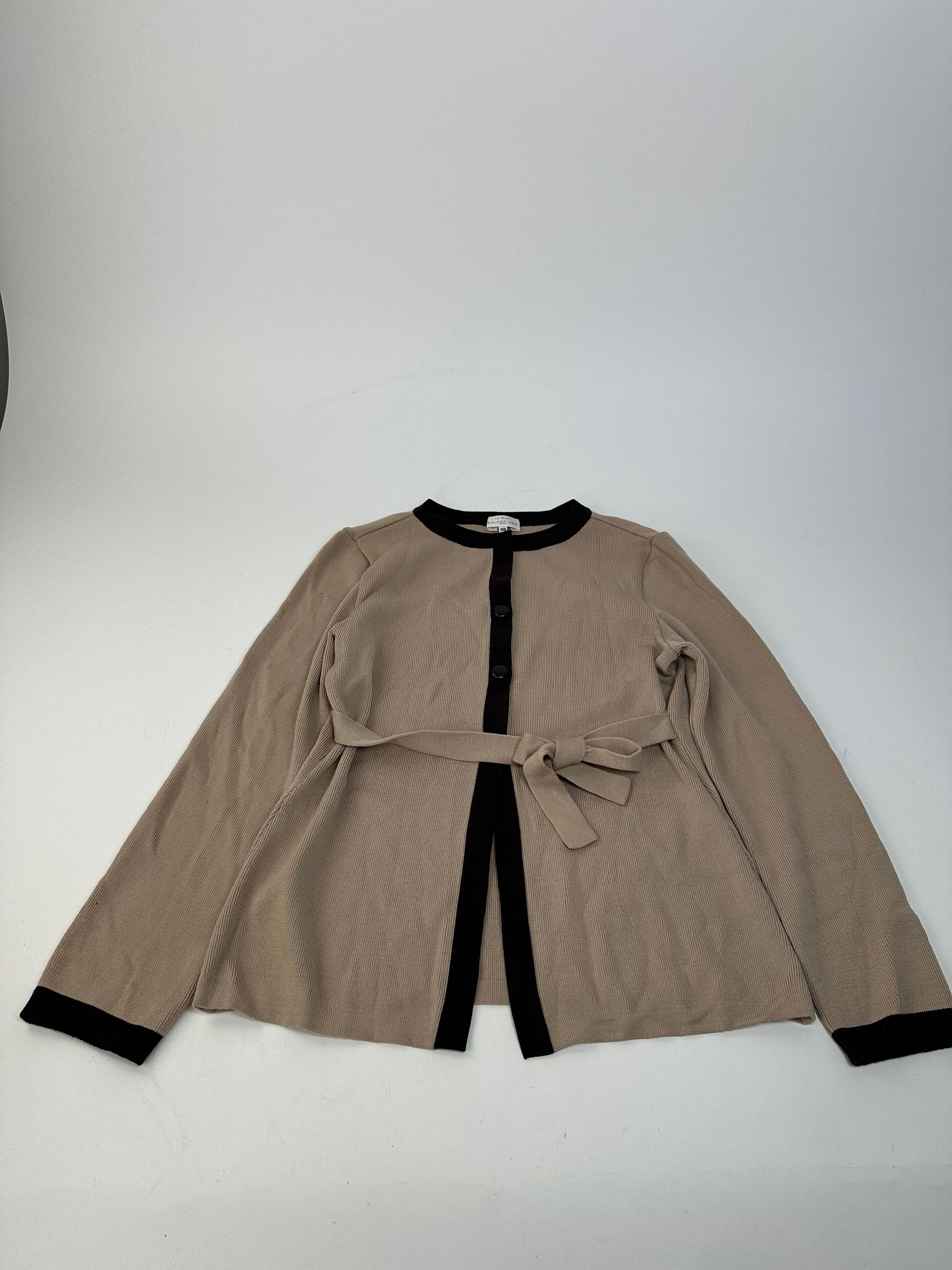 Balenciaga Vintage Wool Dress / Short Coat Black Brown-Beige M Size S / US 4 / IT 40 - 4 Thumbnail