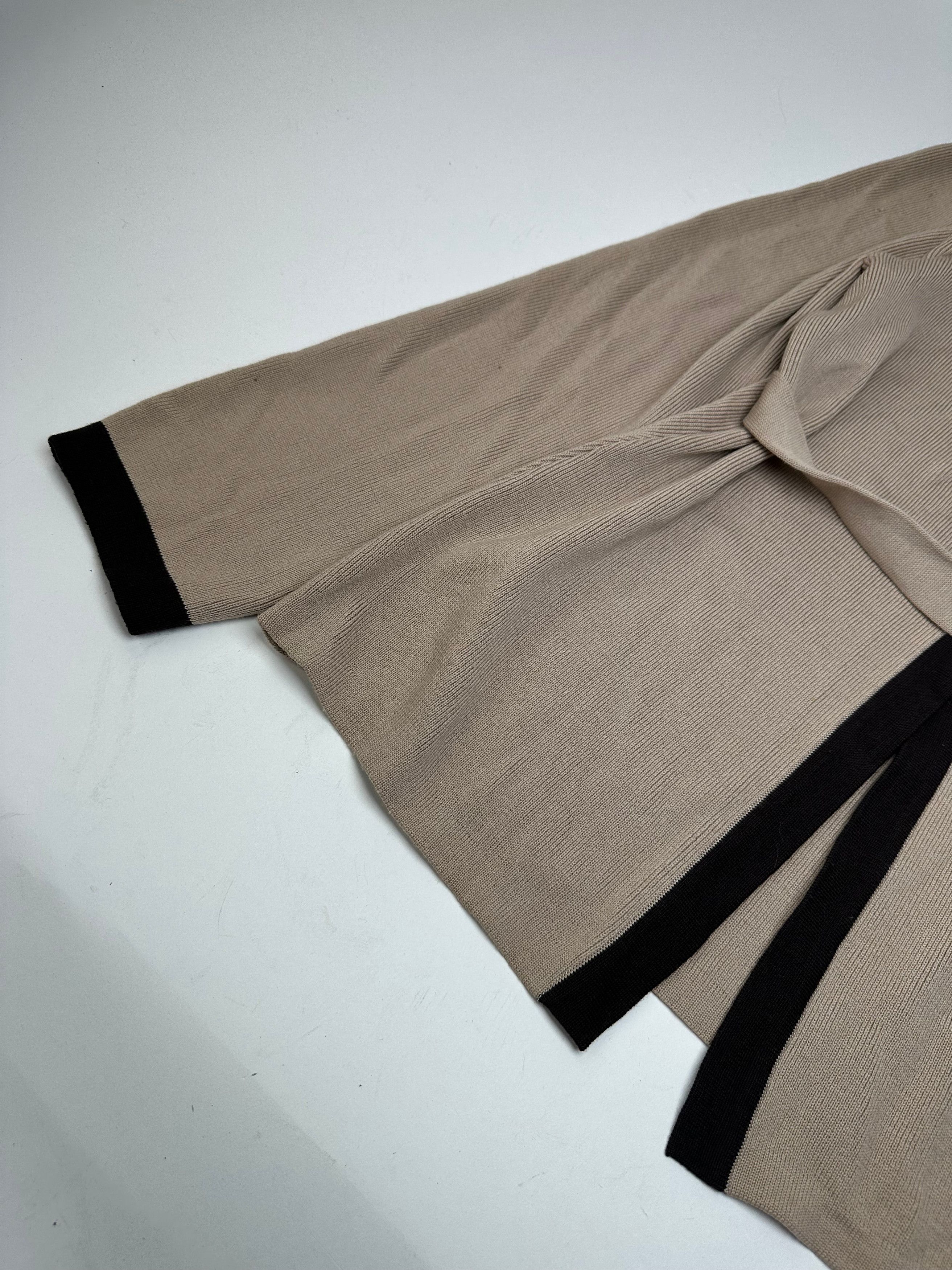 Balenciaga Vintage Wool Dress / Short Coat Black Brown-Beige M Size S / US 4 / IT 40 - 6 Thumbnail