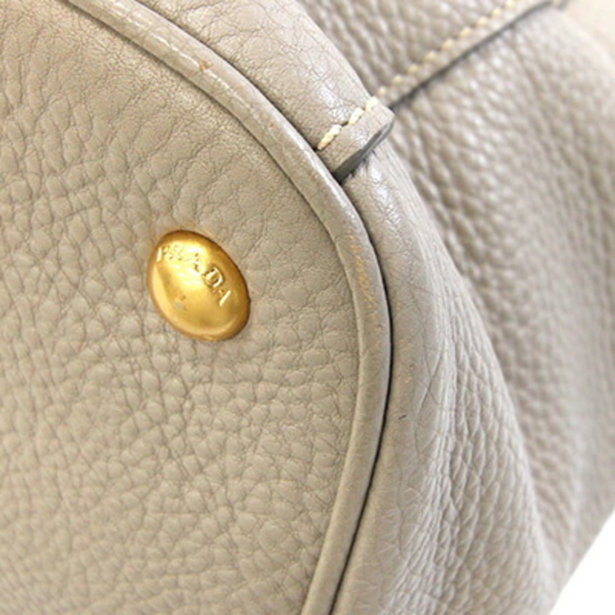 Prada Prada handbag BN2694 Light Greige Leather Shoulder Bag Tote for Women PRADA Size ONE SIZE - 3 Thumbnail