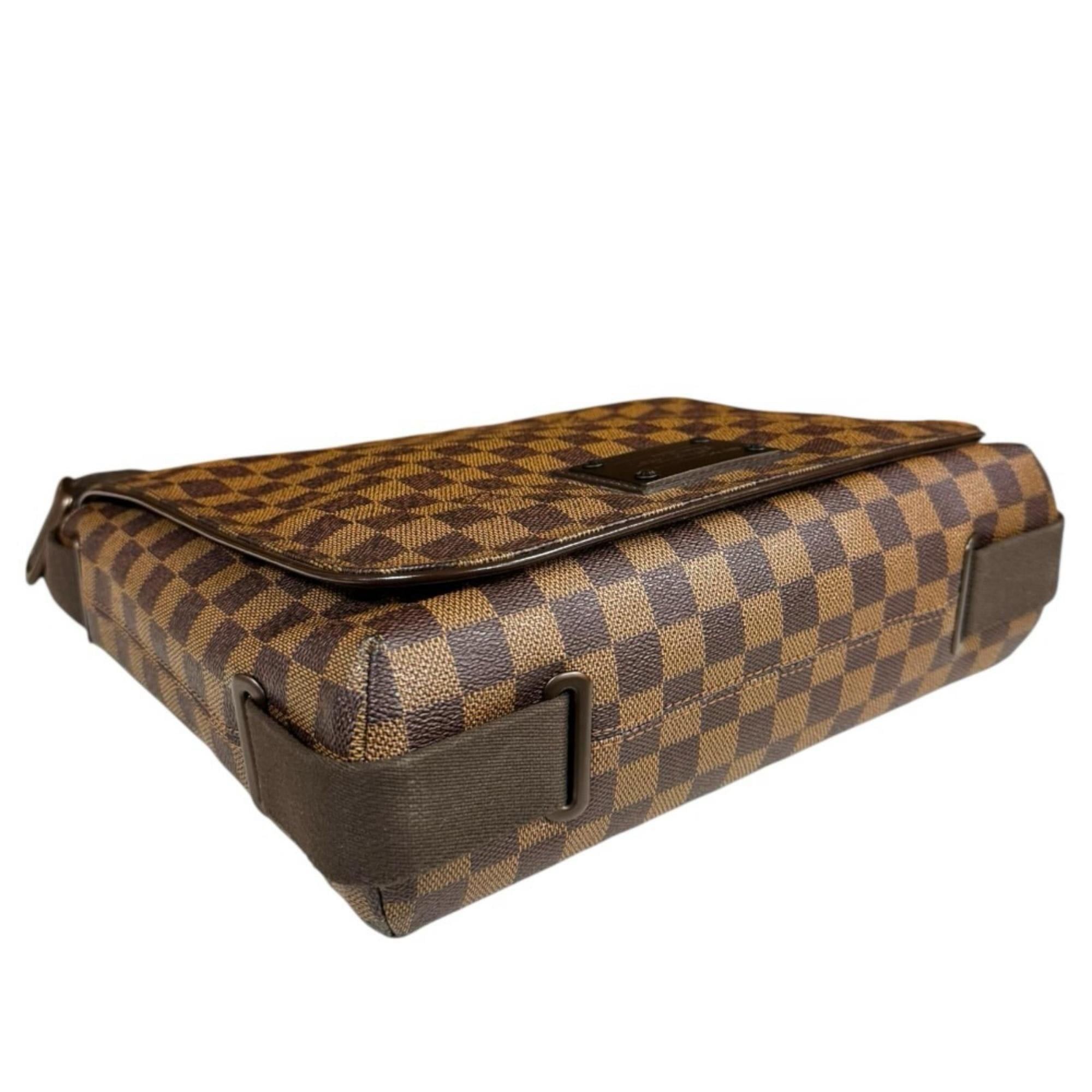 Louis Vuitton Louis Vuitton Brooklyn MM Damier Shoulder Bag, Canvas N51211, Brown, Men's/Women's, LOUIS VUITTON, Used Size ONE SIZE - 6 Thumbnail