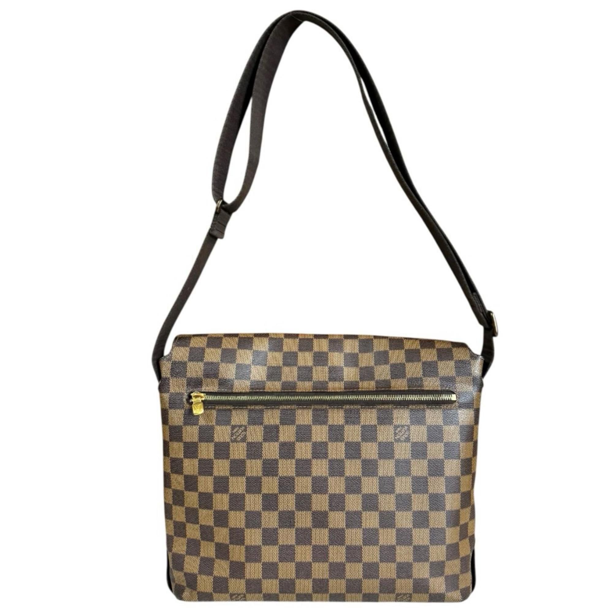 Louis Vuitton Louis Vuitton Brooklyn MM Damier Shoulder Bag, Canvas N51211, Brown, Men's/Women's, LOUIS VUITTON, Used Size ONE SIZE - 3 Thumbnail
