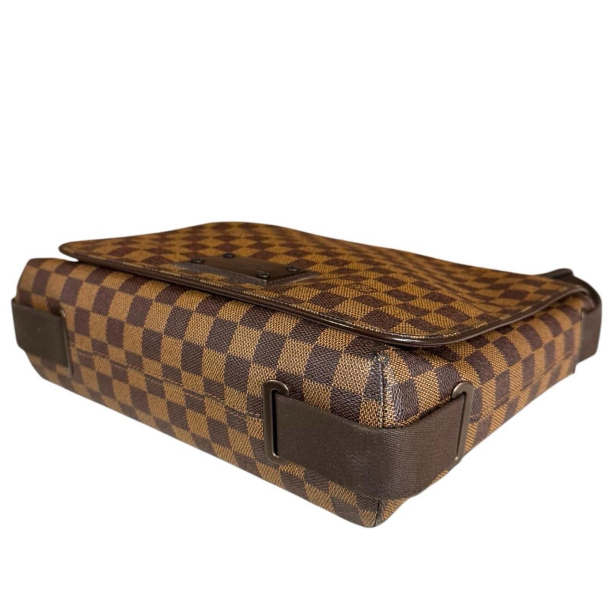 Louis Vuitton Louis Vuitton Brooklyn MM Damier Shoulder Bag, Canvas N51211, Brown, Men's/Women's, LOUIS VUITTON, Used Size ONE SIZE - 7 Thumbnail
