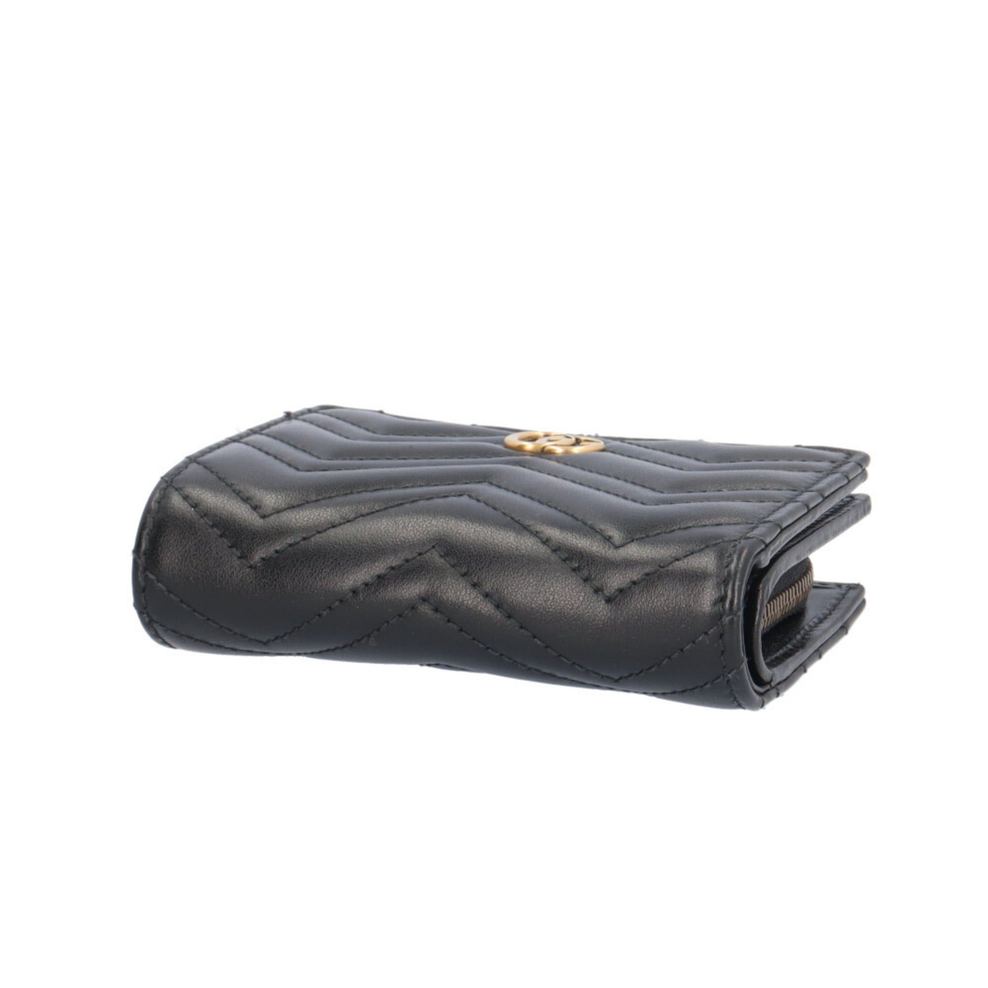Gucci Gucci GG Marmont Bi-fold Wallet, Leather, 773427, Women's, Pre-owned. Size ONE SIZE - 4 Thumbnail