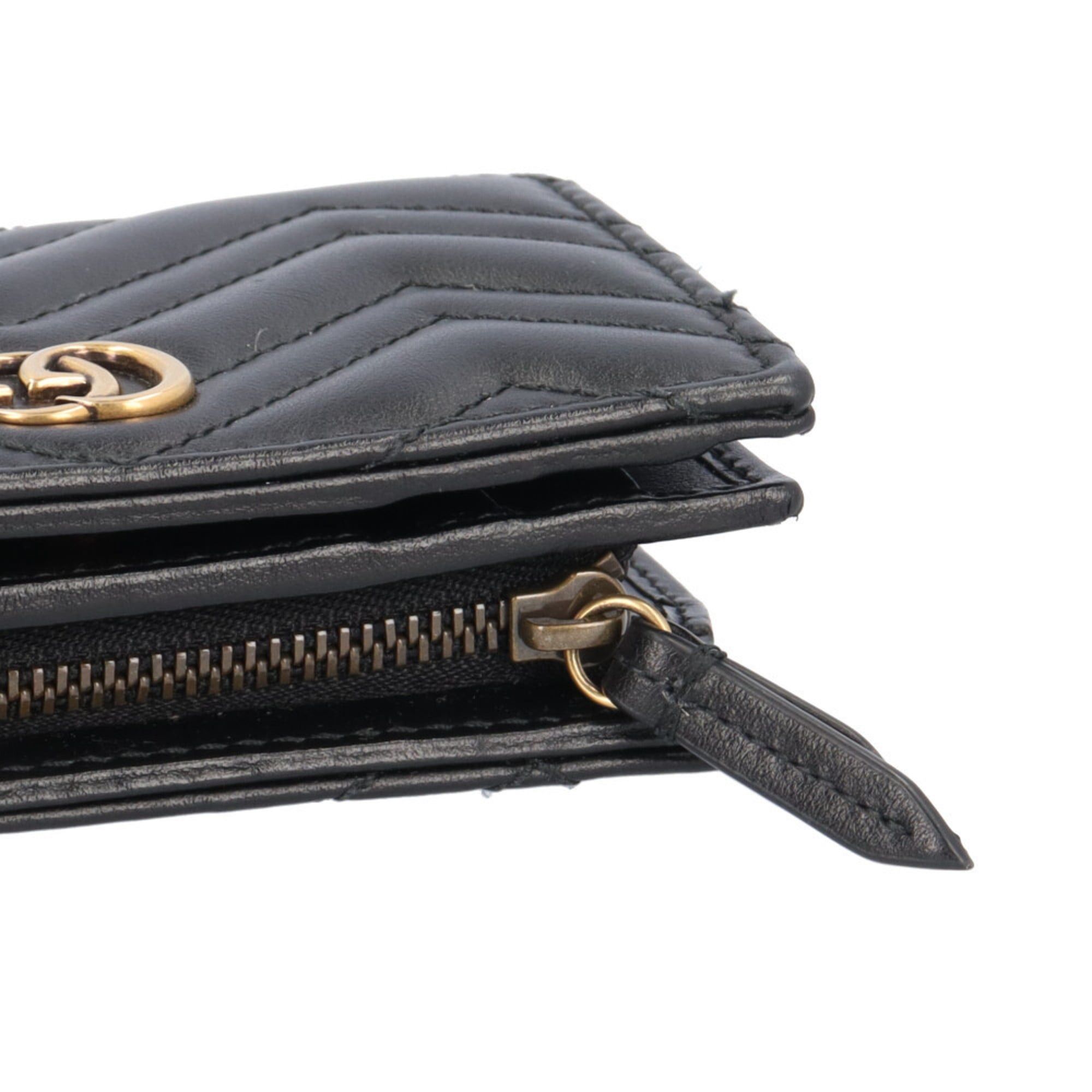 Gucci Gucci GG Marmont Bi-fold Wallet, Leather, 773427, Women's, Pre-owned. Size ONE SIZE - 8 Thumbnail