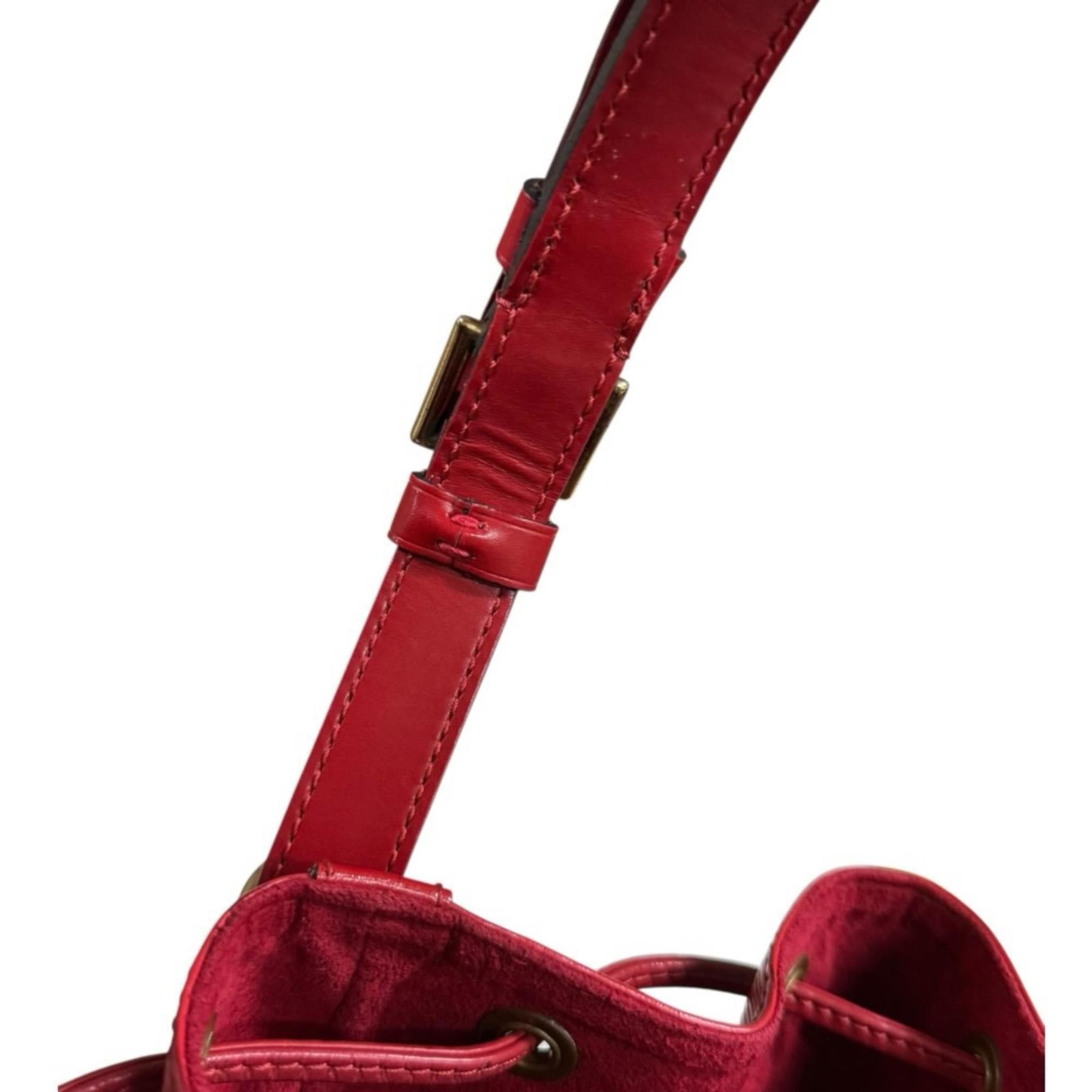 Louis Vuitton Louis Vuitton Petit Noé Epi Shoulder Bag, Leather M44107, Red, Women's, LOUIS VUITTON, Used Size ONE SIZE - 14 Thumbnail