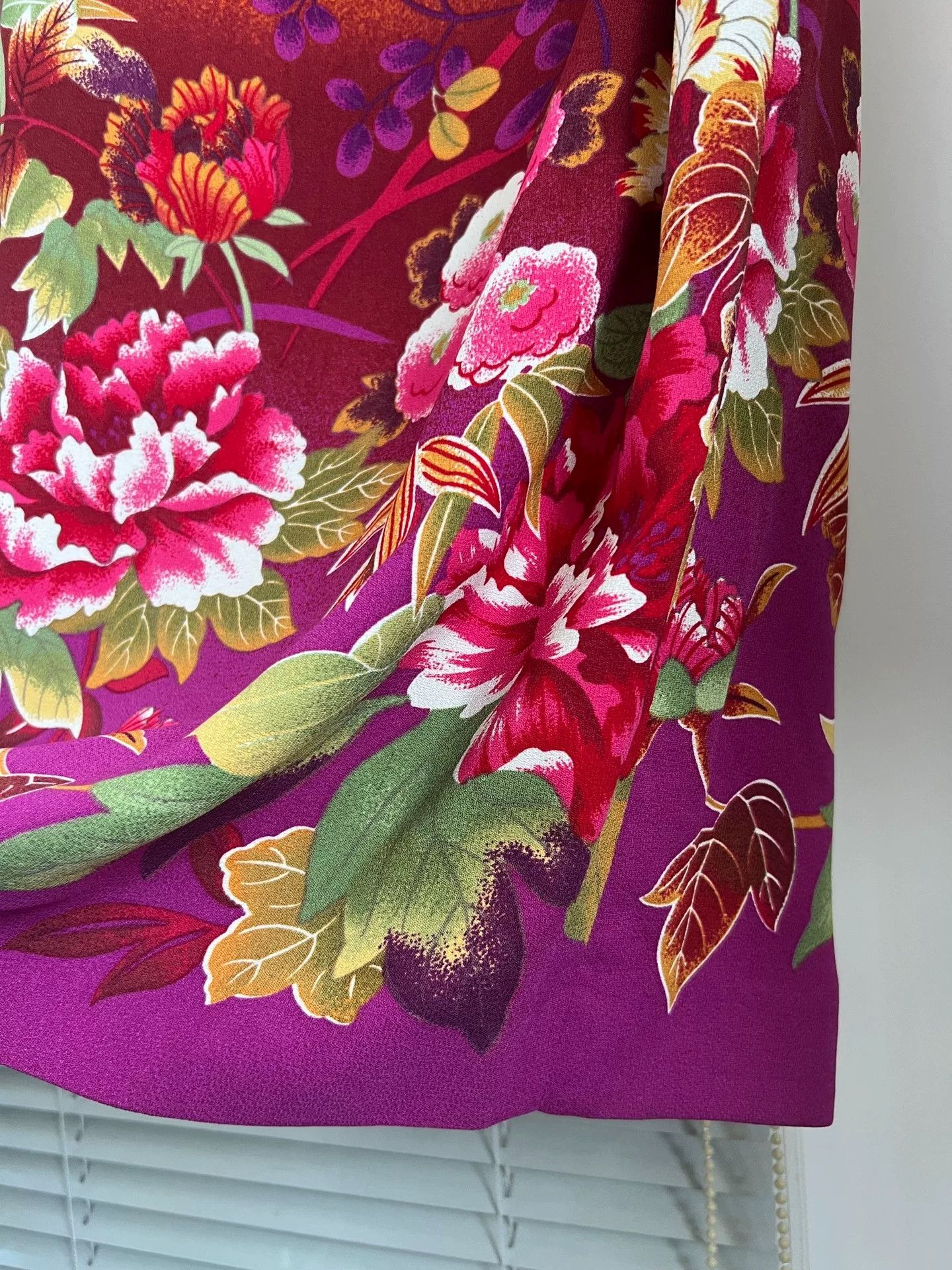 Kenzo KENZO Vibrant Floral Gradient Straight Midi Skirt Size 38" / US 16 / IT 52 - 6 Thumbnail