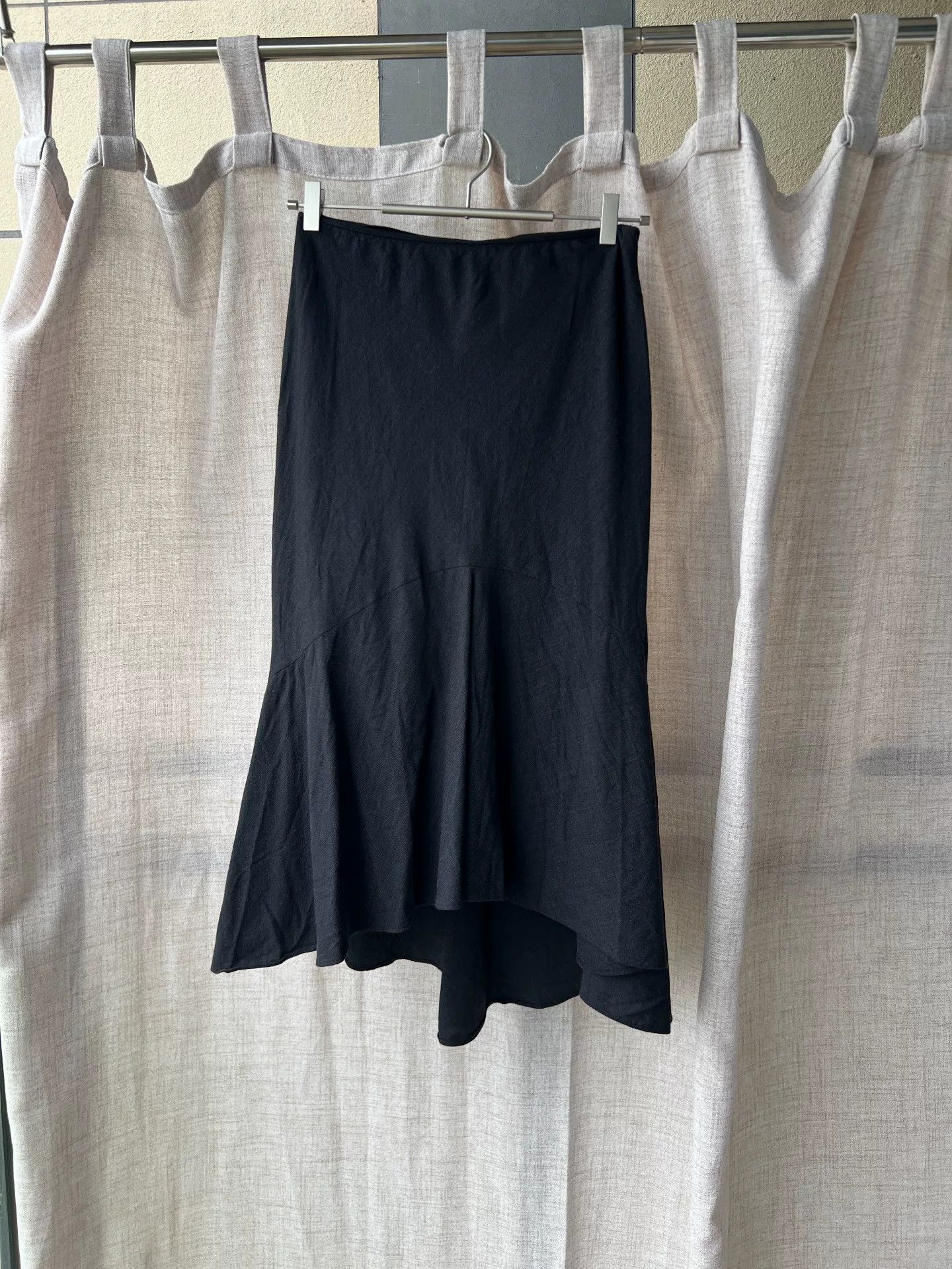 Ralph Lauren RALPH LAUREN Black Wool Fishtail Skirt Size 38" / US 16 / IT 52 - 6 Thumbnail