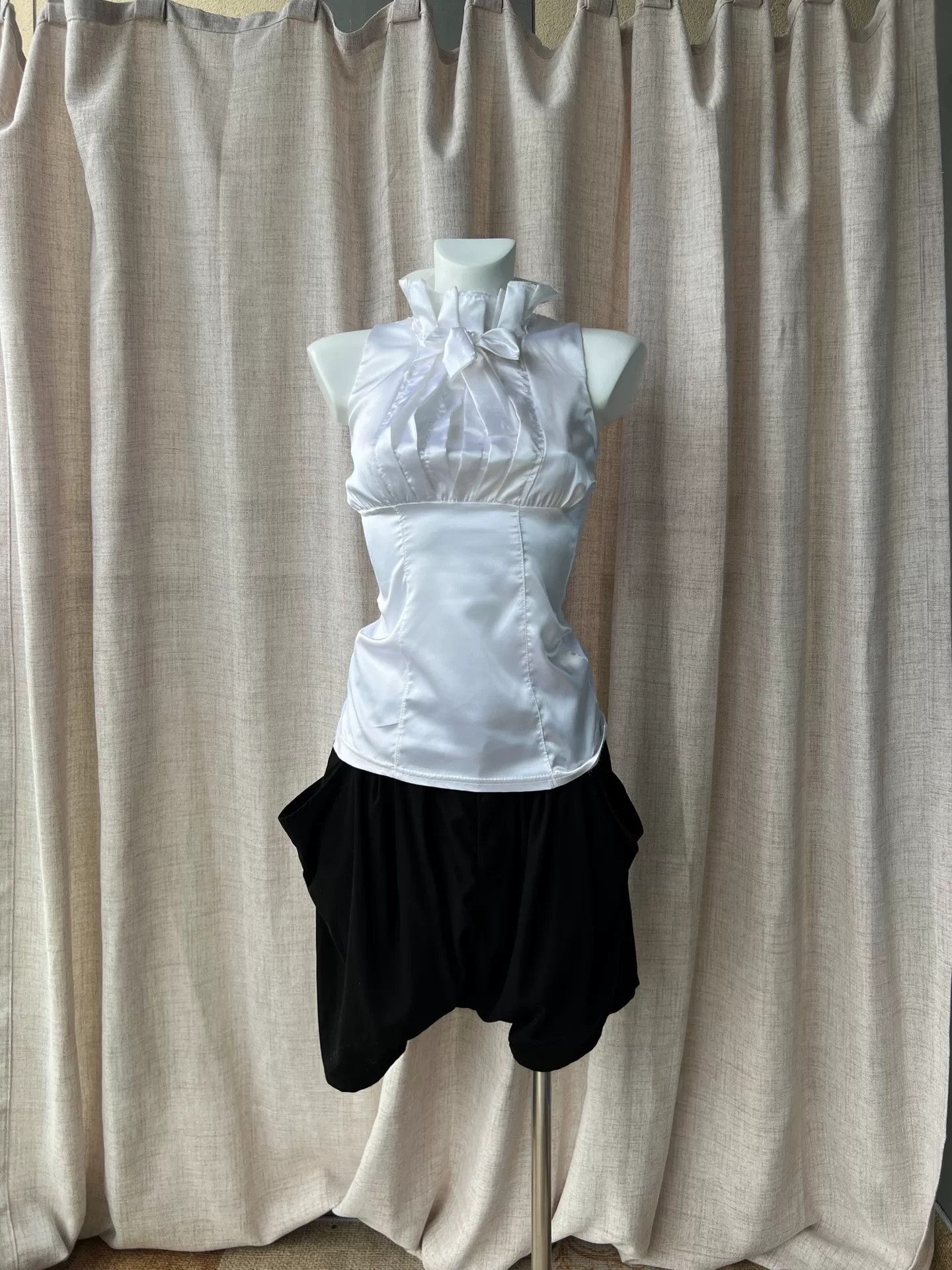 Zucca ZUCCA Japanese Cotton Irregular Black Shorts Size US 30 / EU 46 - 8 Thumbnail
