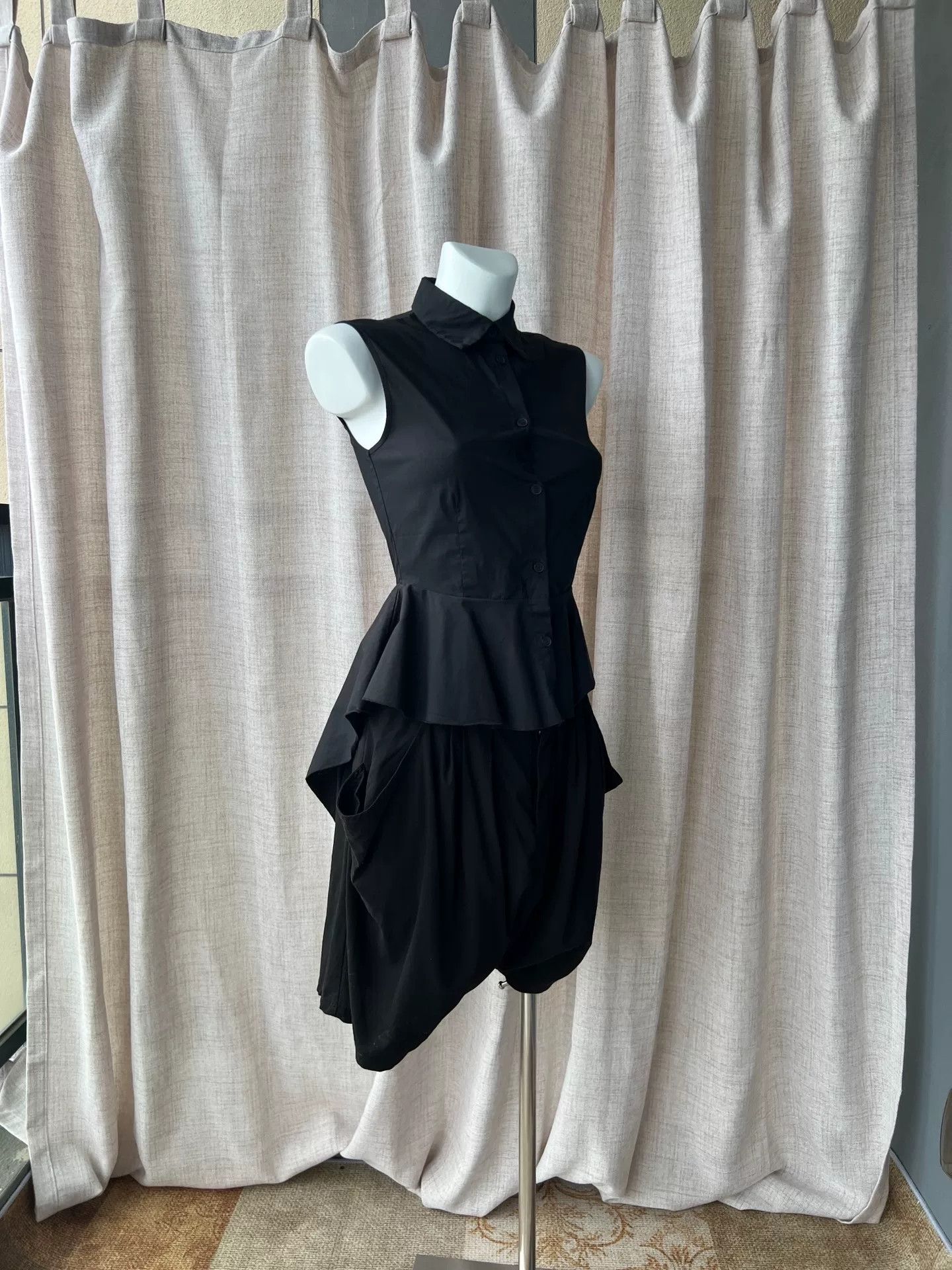 ROSE IN GOOD FAITH Court Style Sleeveless Swallowtail Shirt Size XS / US 0-2 / IT 36-38 - 3 Thumbnail