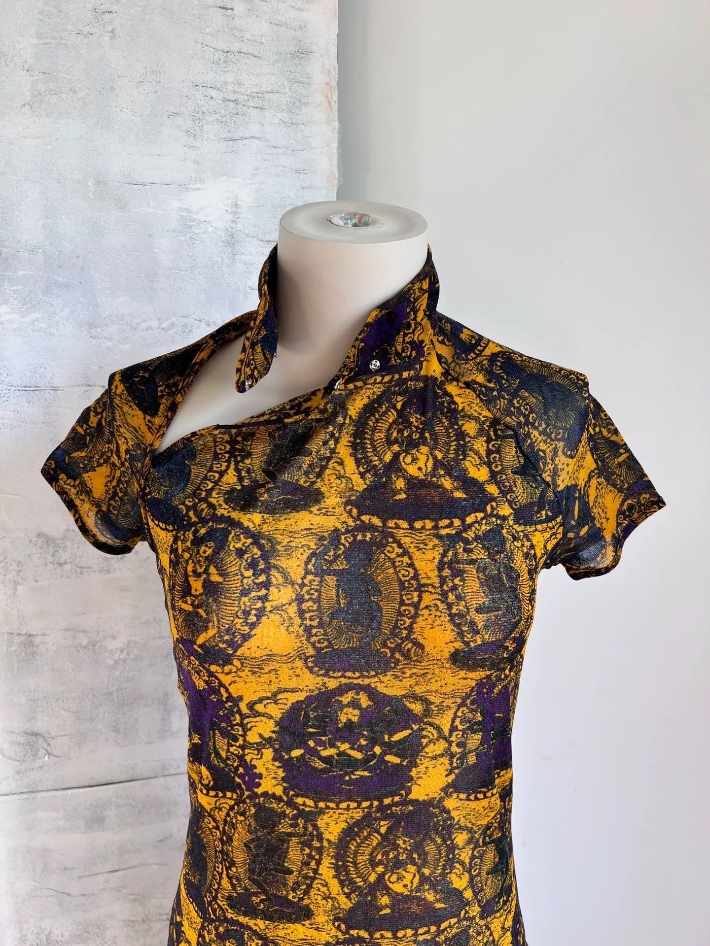 Vivienne Tam Vivienne Tam 1998 Runway Buddha Print Qipao Size S / US 4 / IT 40 - 5 Thumbnail