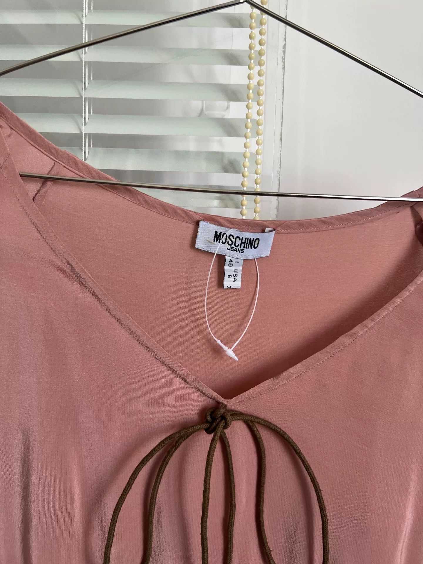 Moschino MOSCHINO Pink Silk Embroidered Dress Size S / US 4 / IT 40 - 8 Thumbnail