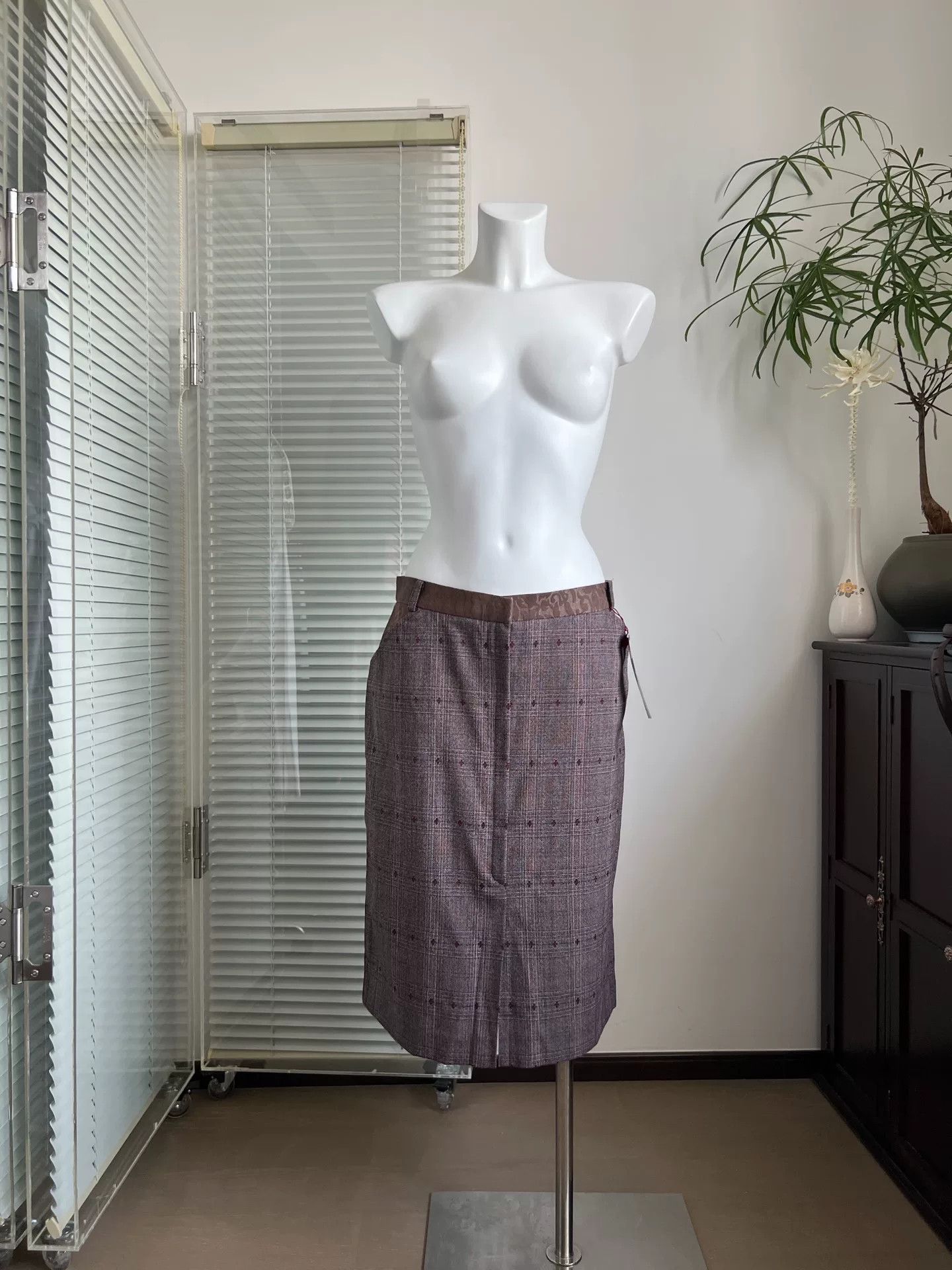 Kenzo KENZO Paneled Straight Midi Skirt Size 42" / US 20 - 3 Thumbnail