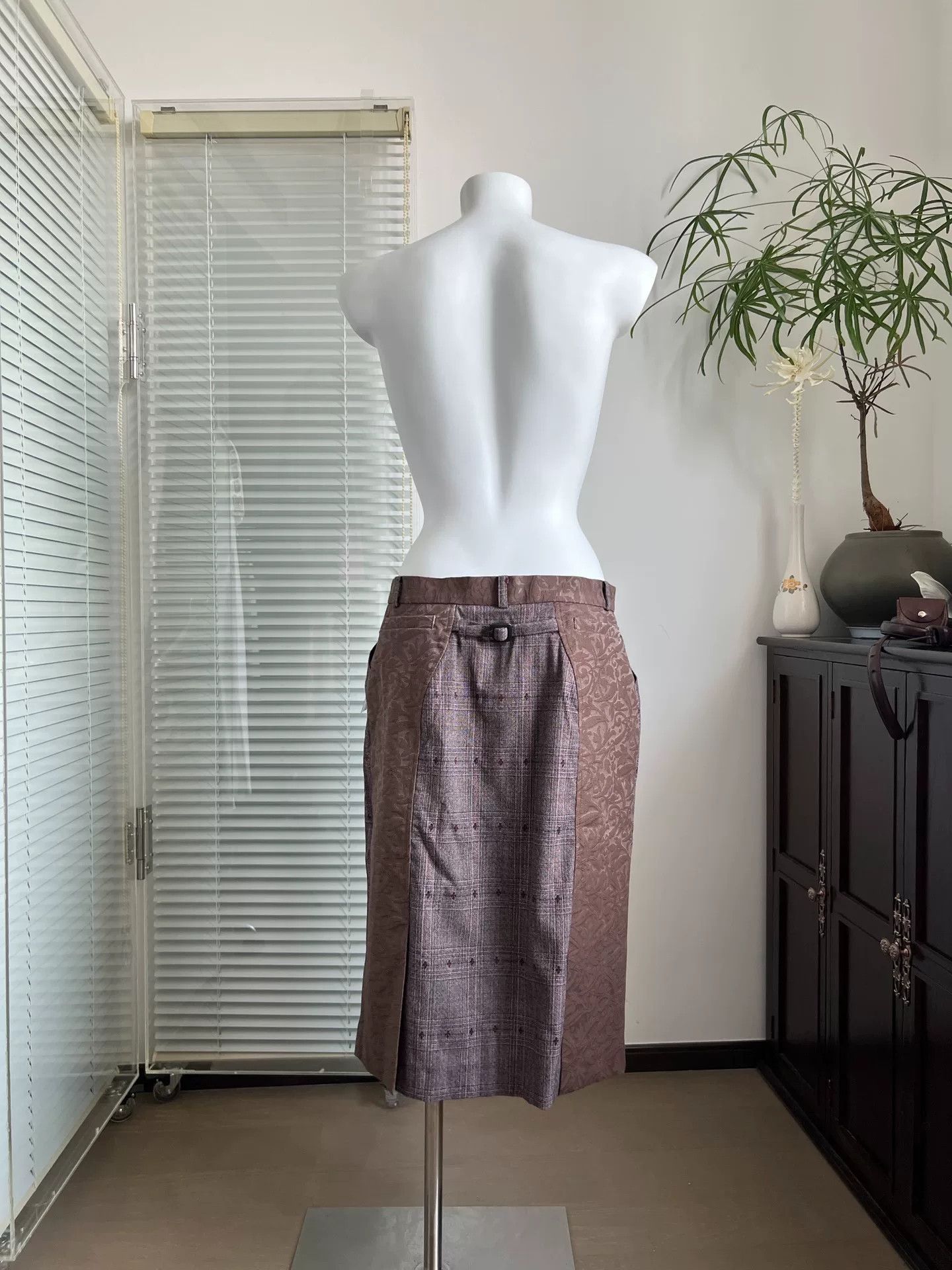 Kenzo KENZO Paneled Straight Midi Skirt Size 42" / US 20 - 5 Thumbnail