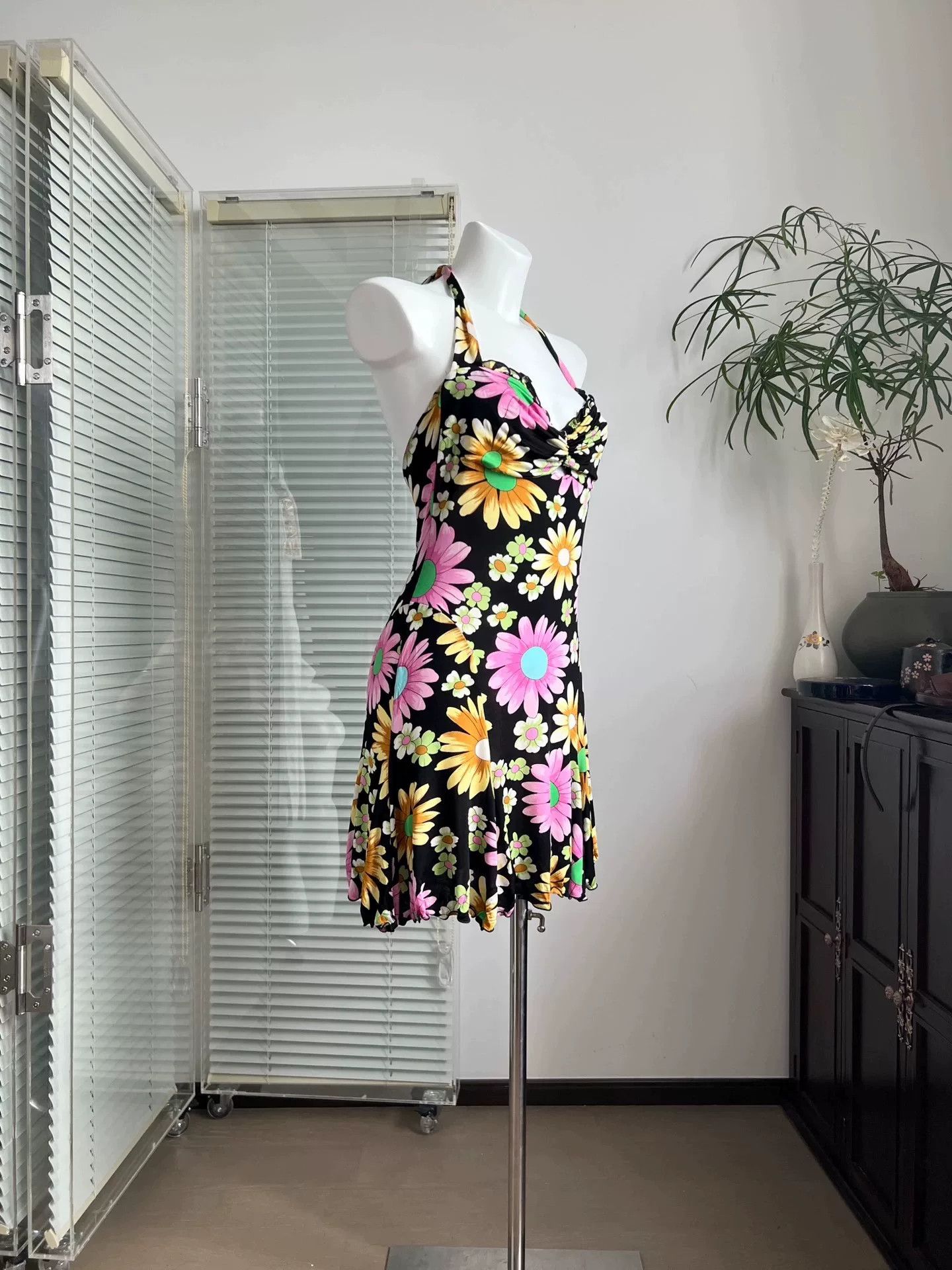 Blumarine Blugirl Blumarine 2007 Floral Halter Dress Size S / US 4 / IT 40 - 2 Thumbnail