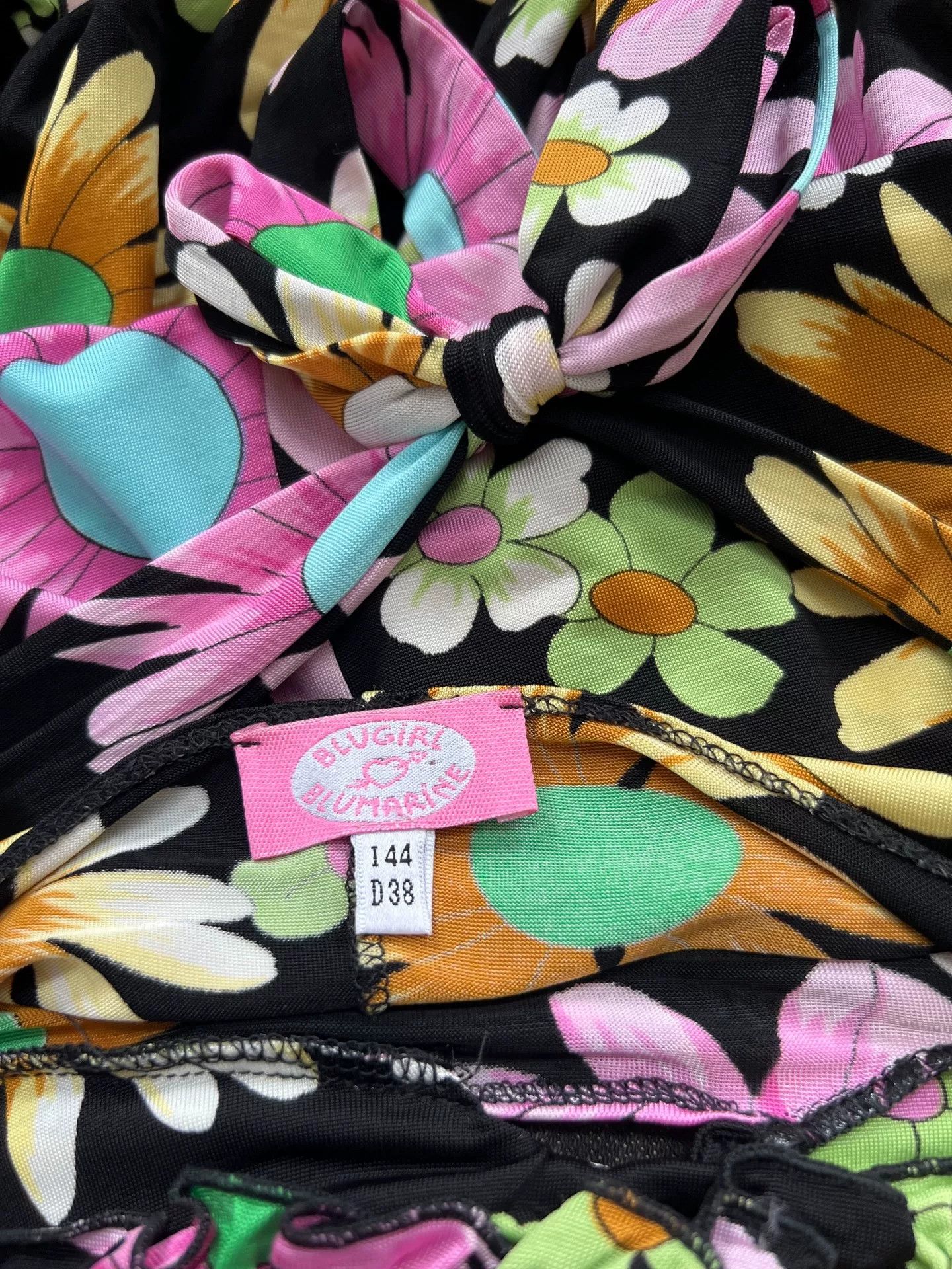 Blumarine Blugirl Blumarine 2007 Floral Halter Dress Size S / US 4 / IT 40 - 8 Thumbnail