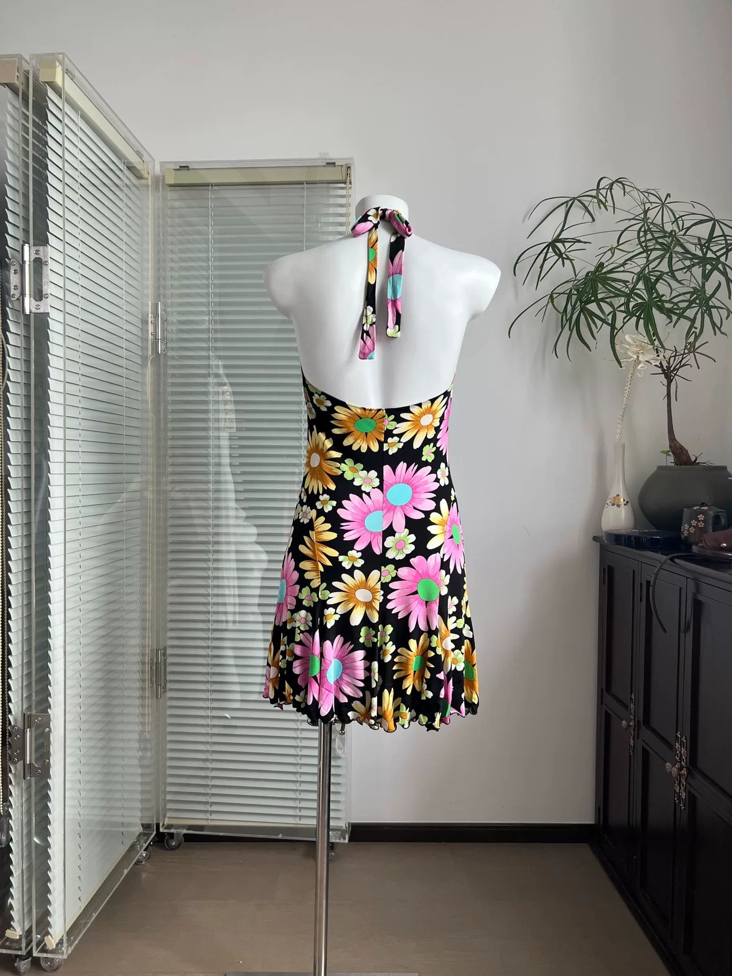 Blumarine Blugirl Blumarine 2007 Floral Halter Dress Size S / US 4 / IT 40 - 5 Thumbnail