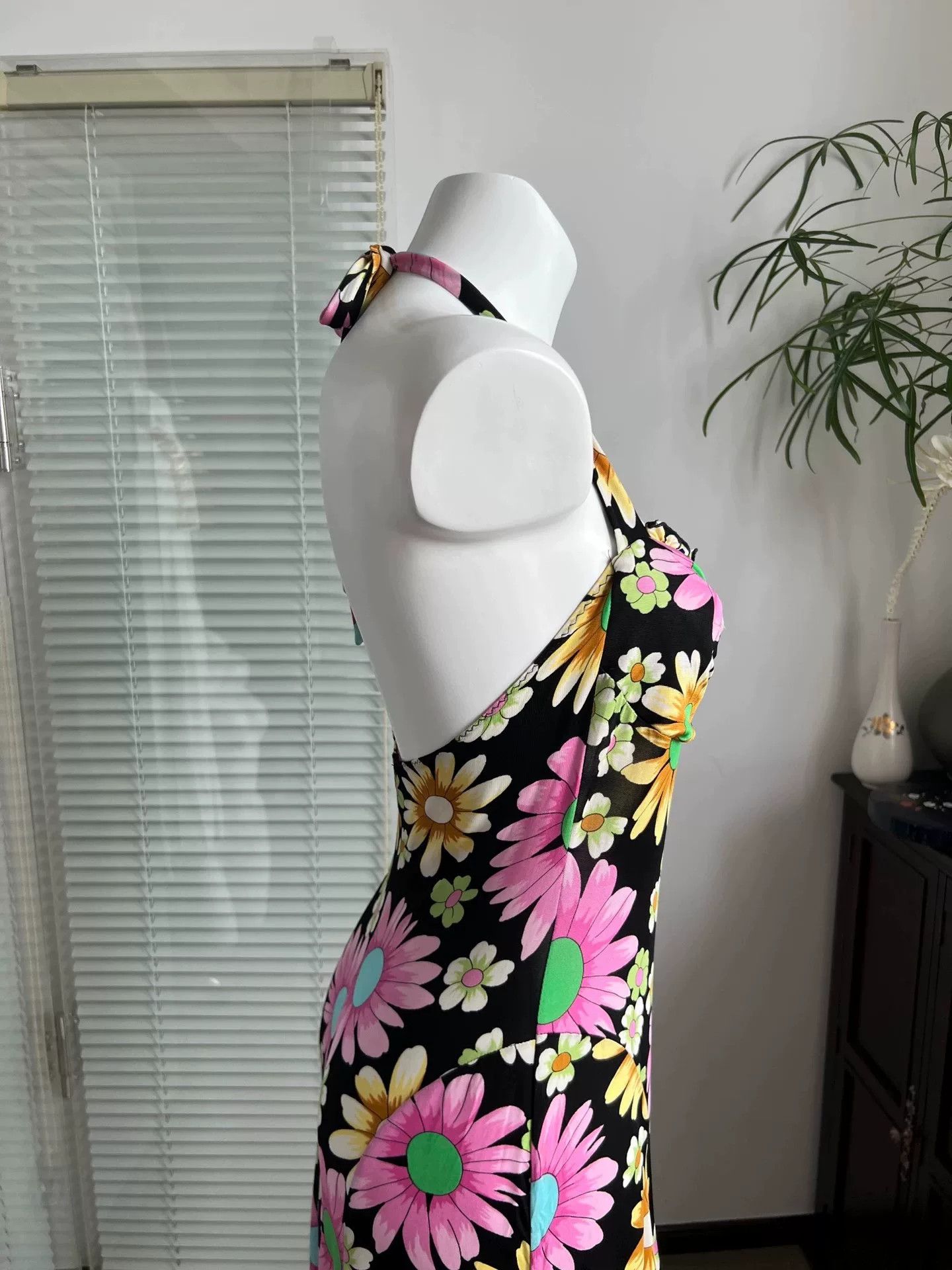 Blumarine Blugirl Blumarine 2007 Floral Halter Dress Size S / US 4 / IT 40 - 6 Thumbnail