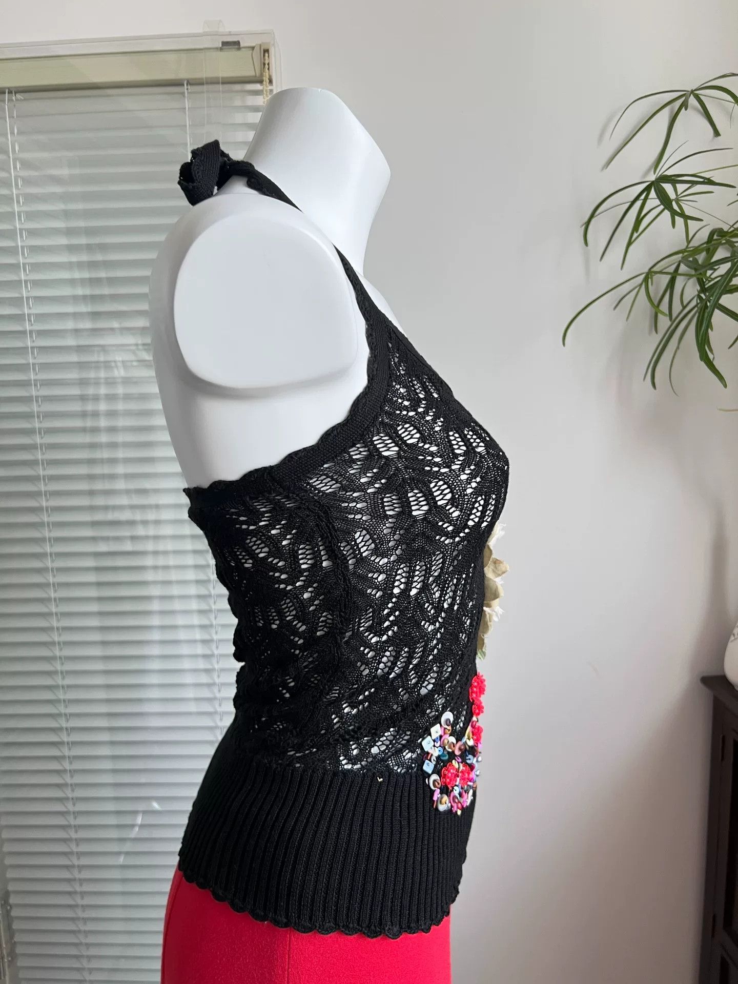 Kenzo KENZO Xiaoba Knit Beaded Halter Top Size M / US 6-8 / IT 42-44 - 6 Thumbnail