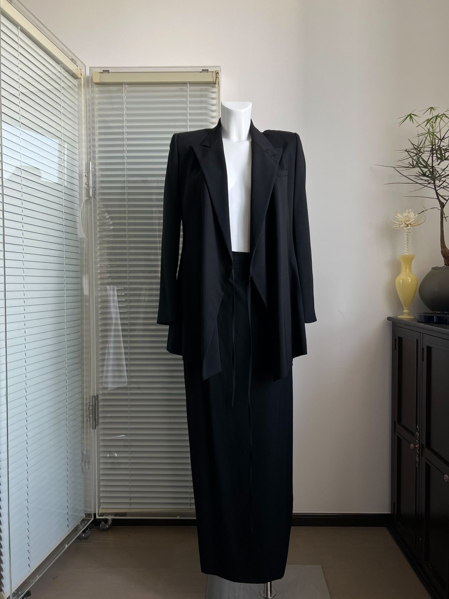 Jean Paul Gaultier Jean Paul Gaultier Black Suit Dress Set Size 40" / US 18 - 2 Thumbnail