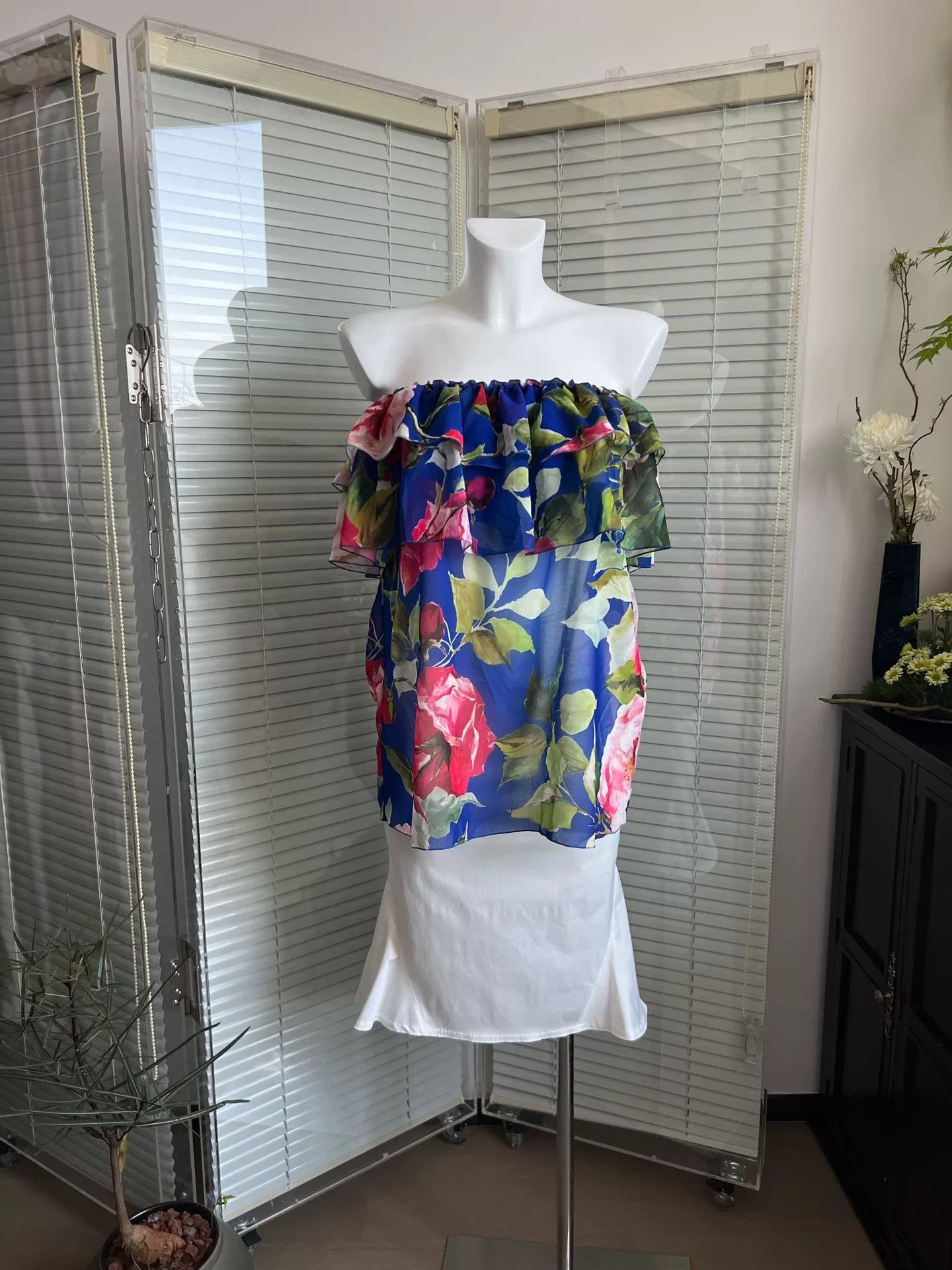 Epoch White Bodycon Mermaid Midi Skirt Size 38" / US 16 / IT 52 - 8 Thumbnail