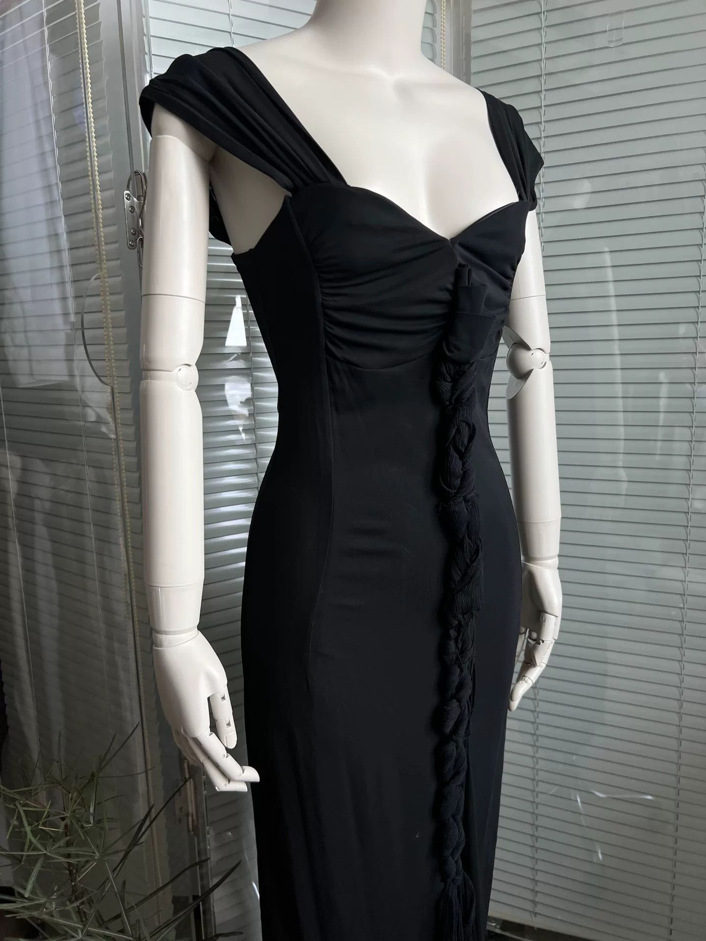 Isabel Benenato Isabel de Pedro Vintage Woven Slip Dress Size M / US 6-8 / IT 42-44 - 7 Thumbnail