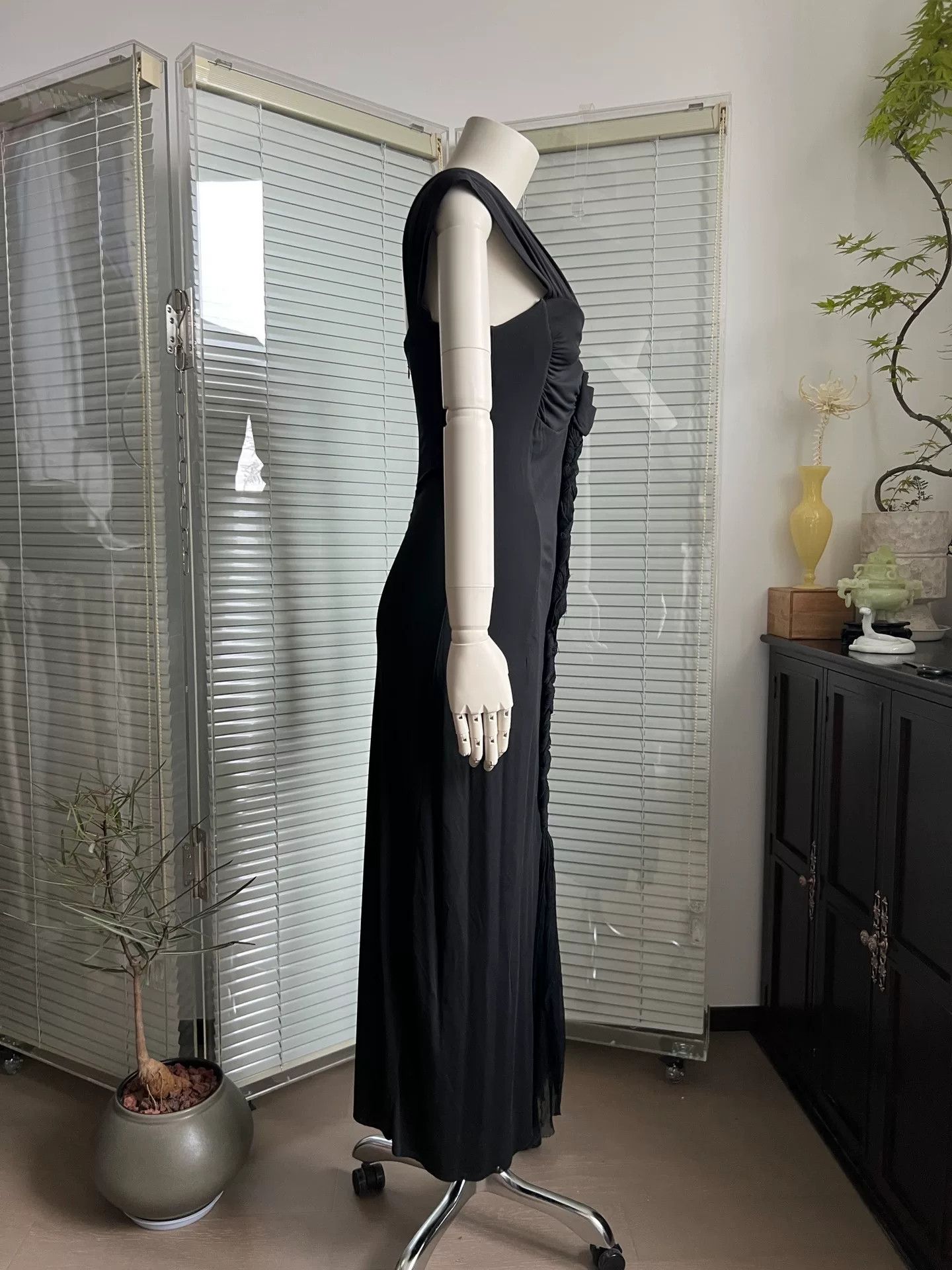 Isabel Benenato Isabel de Pedro Vintage Woven Slip Dress Size M / US 6-8 / IT 42-44 - 4 Thumbnail