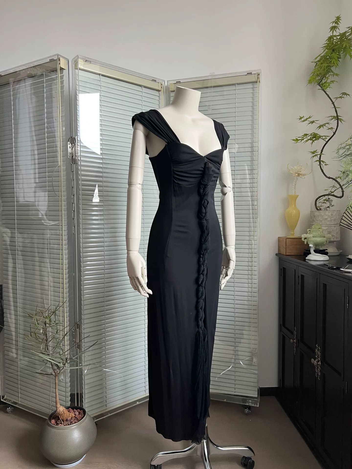 Isabel Benenato Isabel de Pedro Vintage Woven Slip Dress Size M / US 6-8 / IT 42-44 - 2 Thumbnail