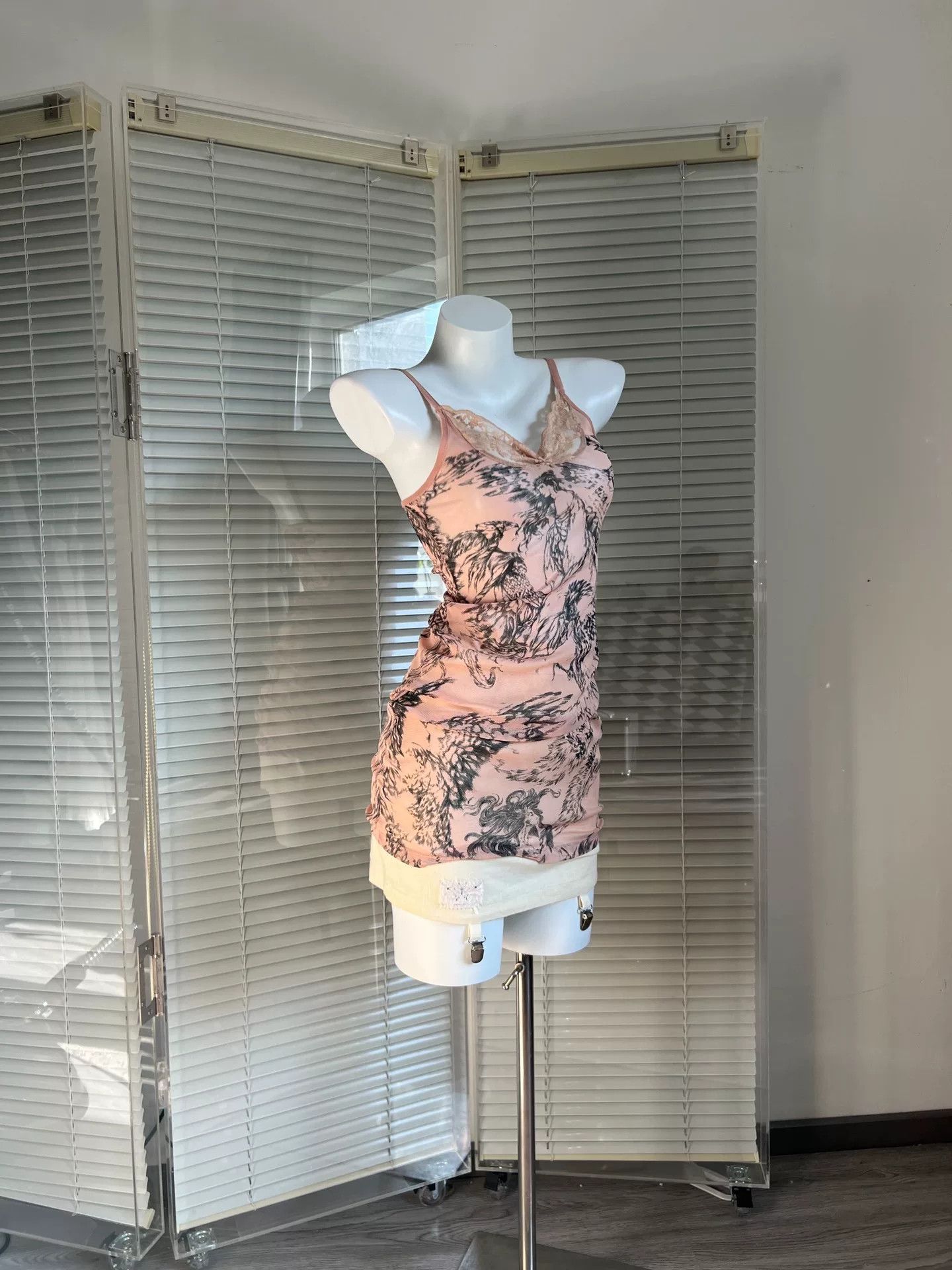 Diesel DIESEL Pink Mesh Corset Slip Dress Size S / US 4 / IT 40 - 3 Thumbnail