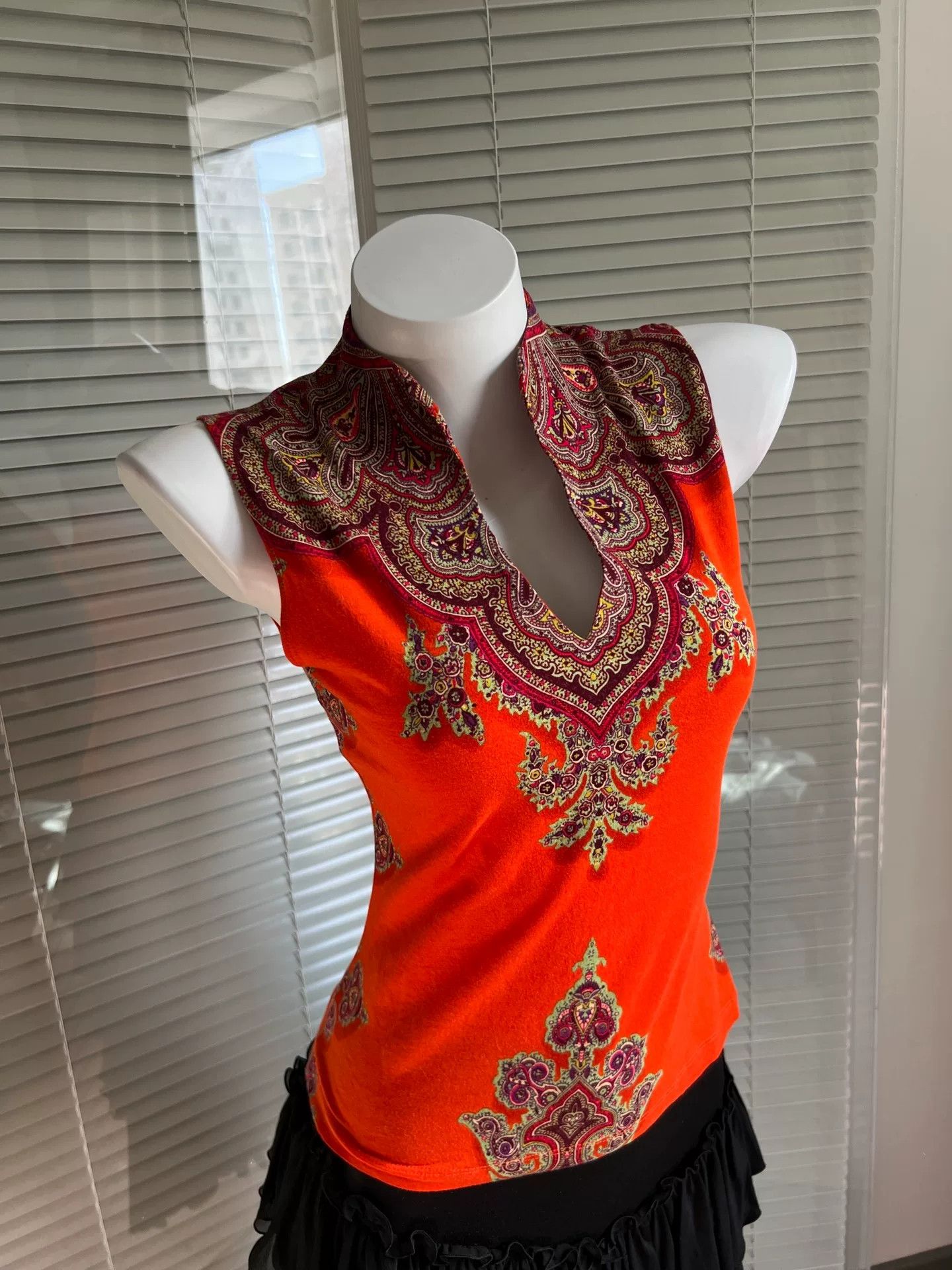 Kenzo KENZO Ethnic Orange Sleeveless Vest Size S / US 4 / IT 40 - 5 Thumbnail