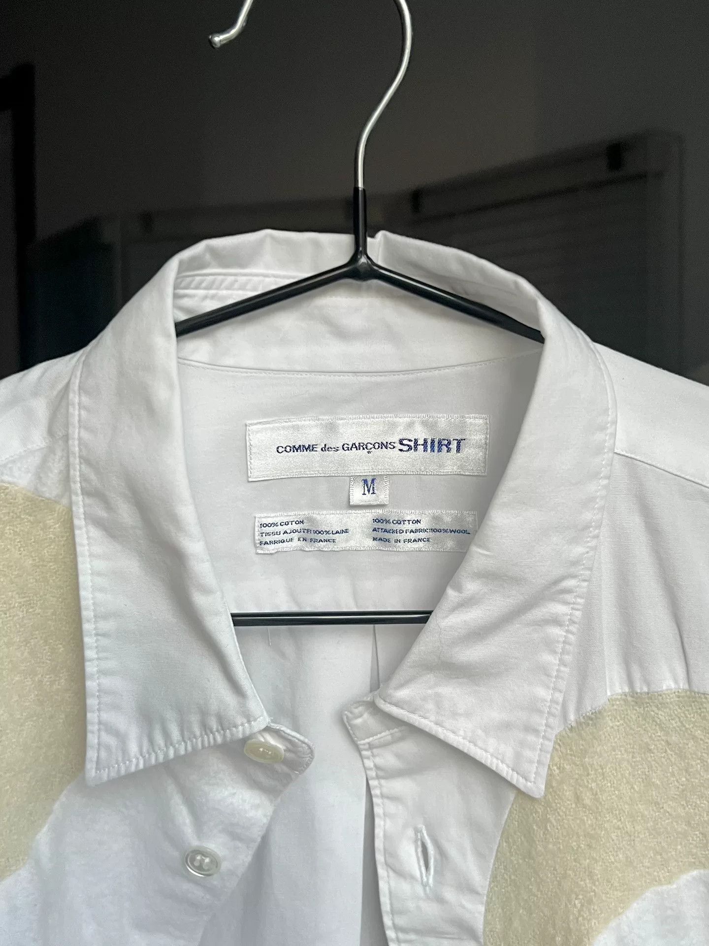 Comme des Garcons COMME des GARCONS Felt Panel Pleated Shirt Size US M / EU 48-50 / 2 - 6 Thumbnail