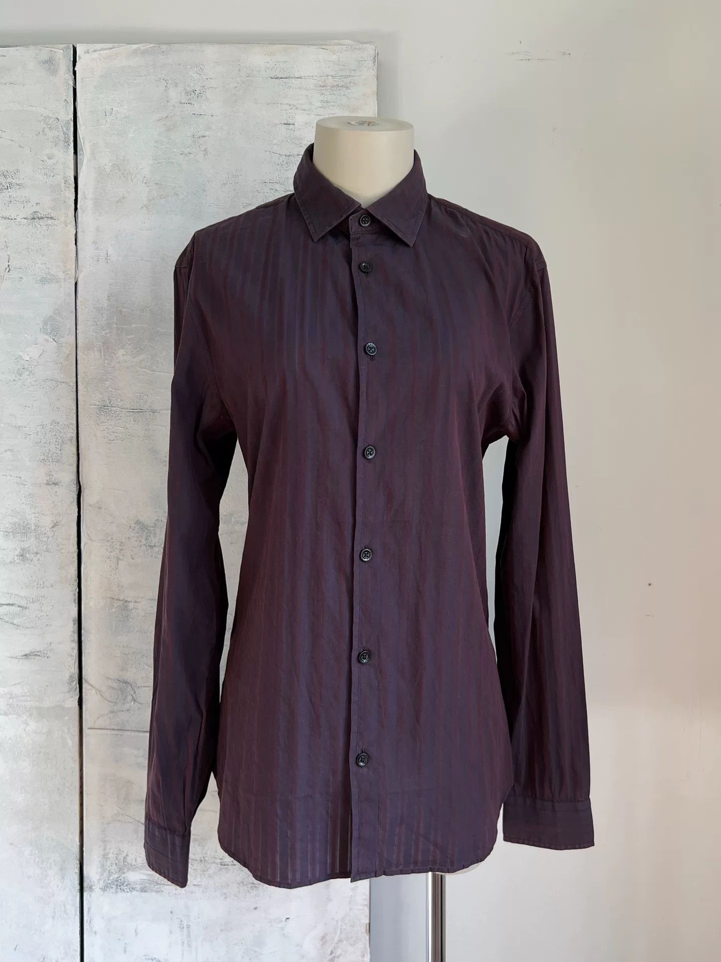 Kenzo KENZO Purple Striped Men's Shirt Size US M / EU 48-50 / 2 - 2 Thumbnail