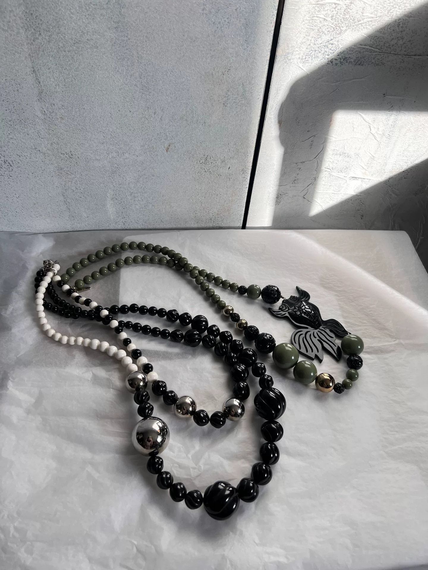 Vivienne Tam VIVIENNETAM Yin-Yang Beaded Necklace Set Size ONE SIZE - 6 Thumbnail