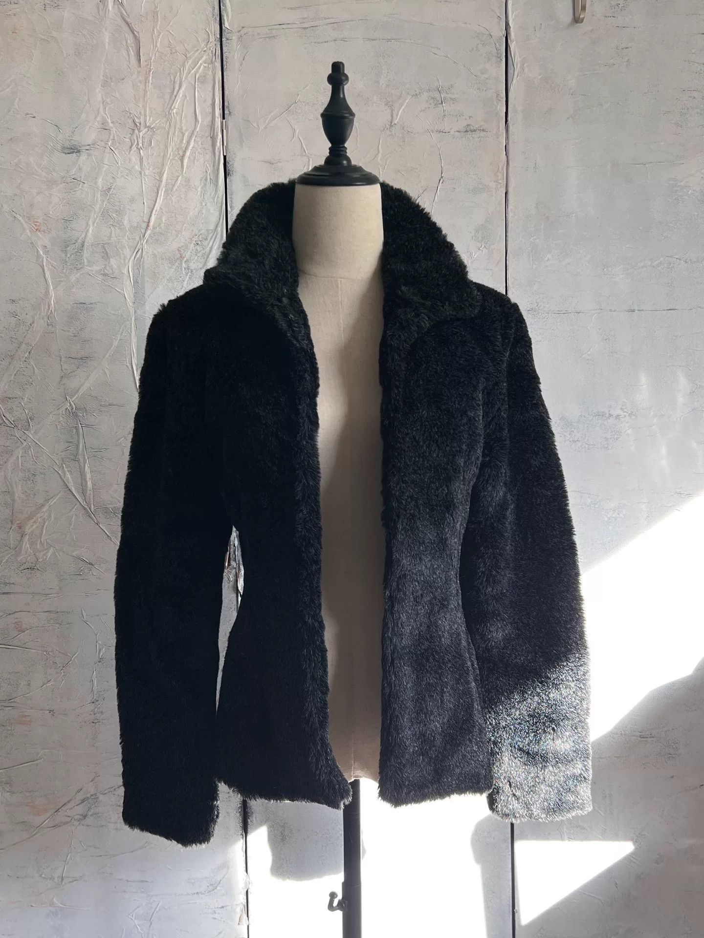 Morgan De Toi MORGANdetoi Black Faux Fur Jacket Size S / US 4 / IT 40 - 3 Thumbnail
