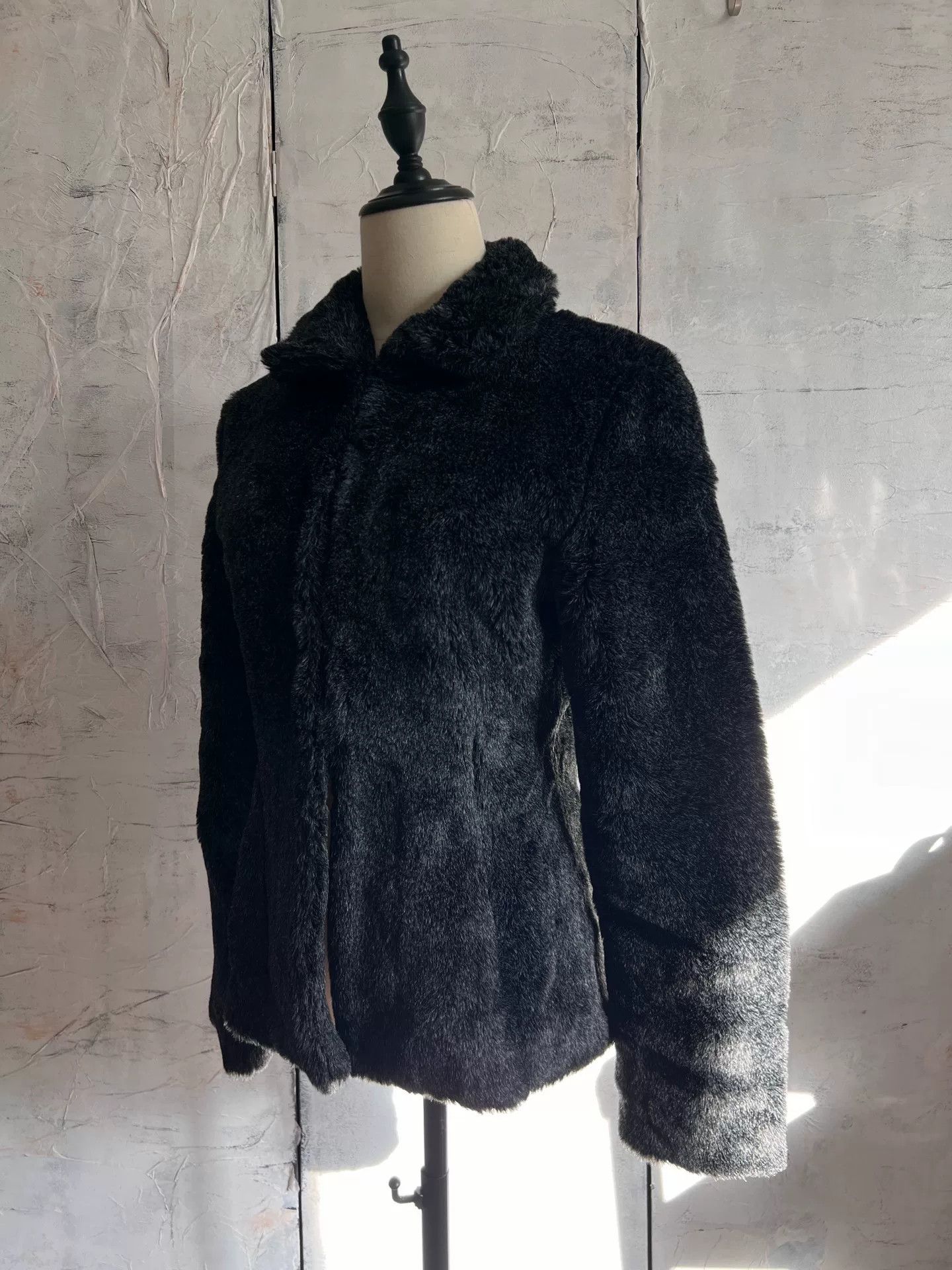 Morgan De Toi MORGANdetoi Black Faux Fur Jacket Size S / US 4 / IT 40 - 4 Thumbnail