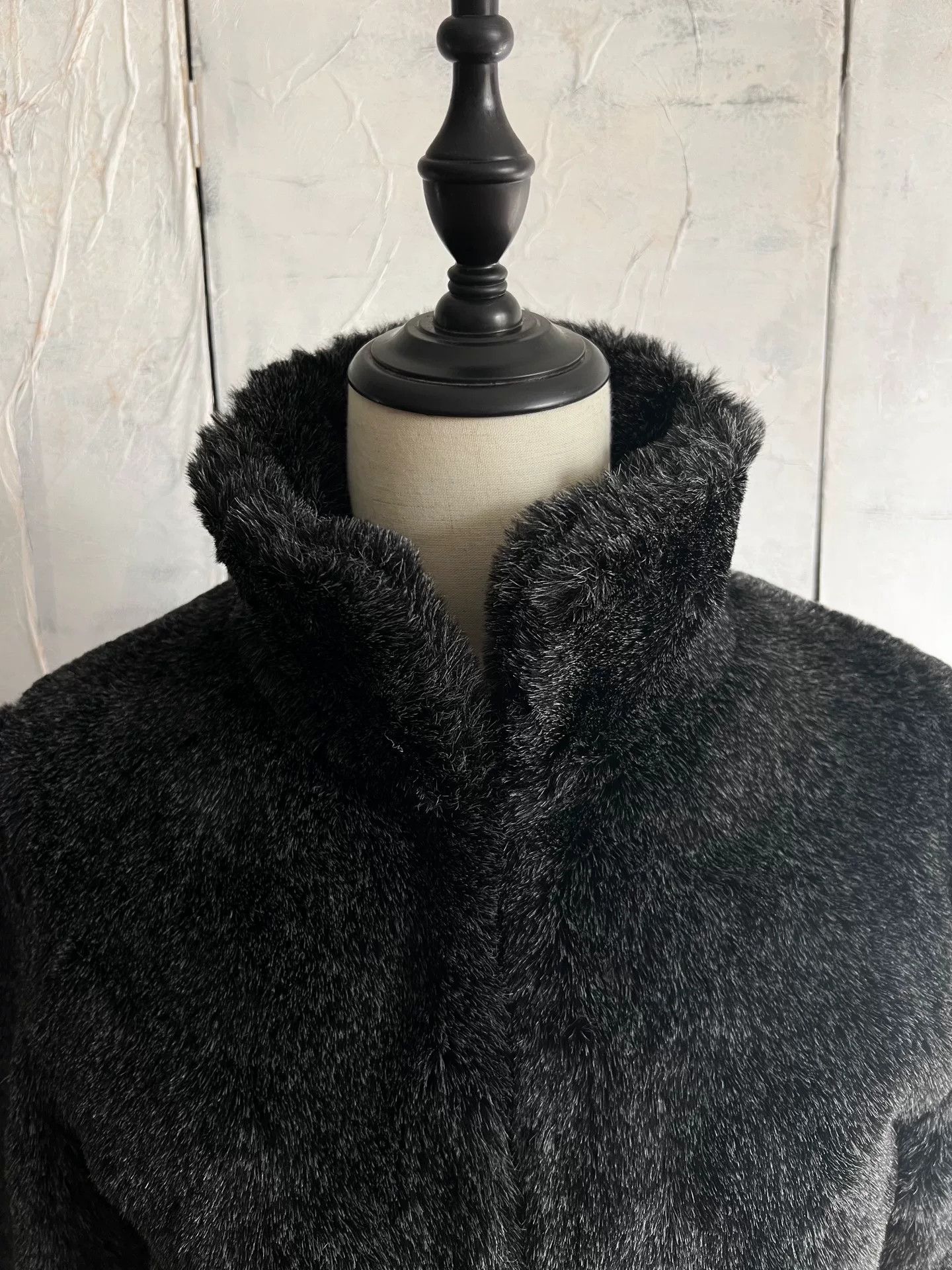 Morgan De Toi MORGANdetoi Black Faux Fur Jacket Size S / US 4 / IT 40 - 7 Thumbnail